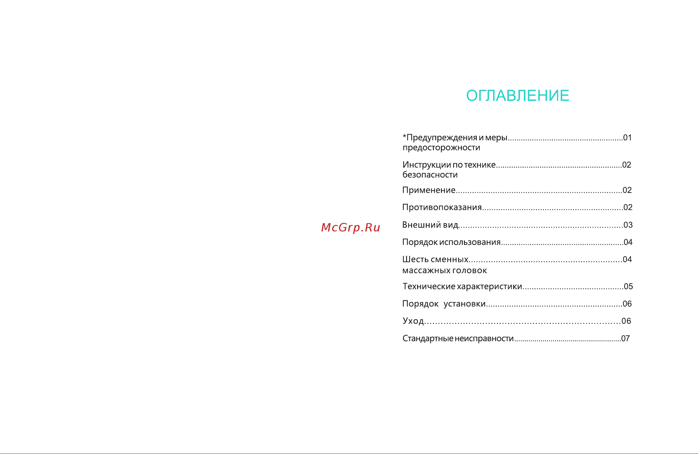 FitTop FSM980 Pink Руководство по эксплуатации онлайн [2/6] 793366