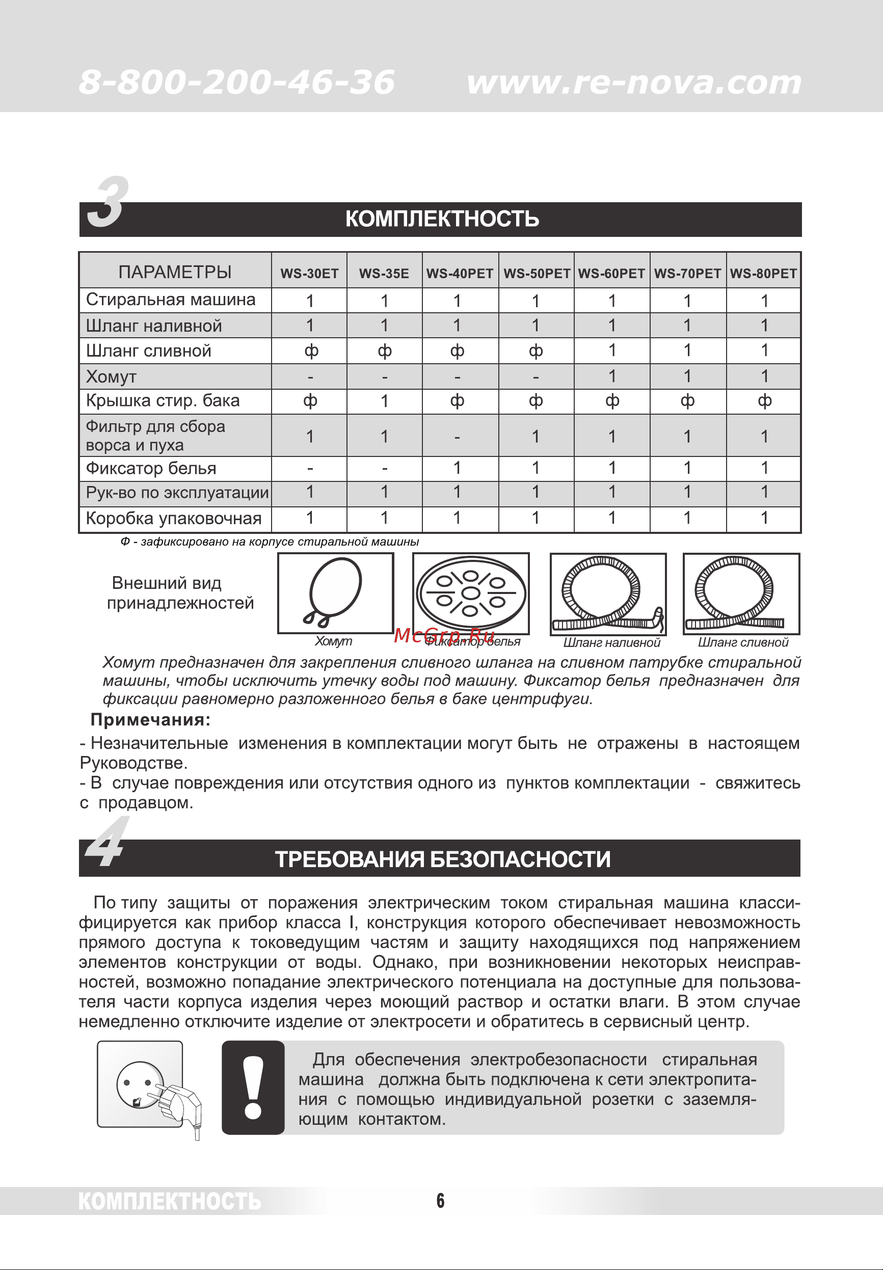 Renova WS-80 PET [5/17] Страница 5