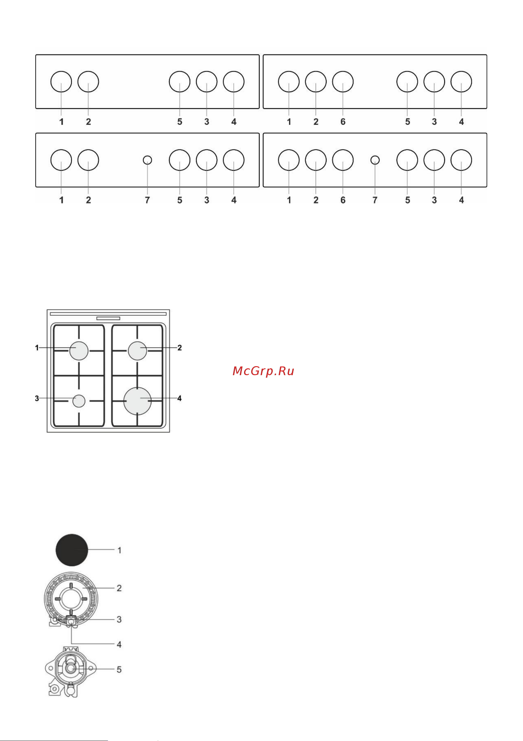 Gorenje GG5A11XF [9/28] Варочная поверхность