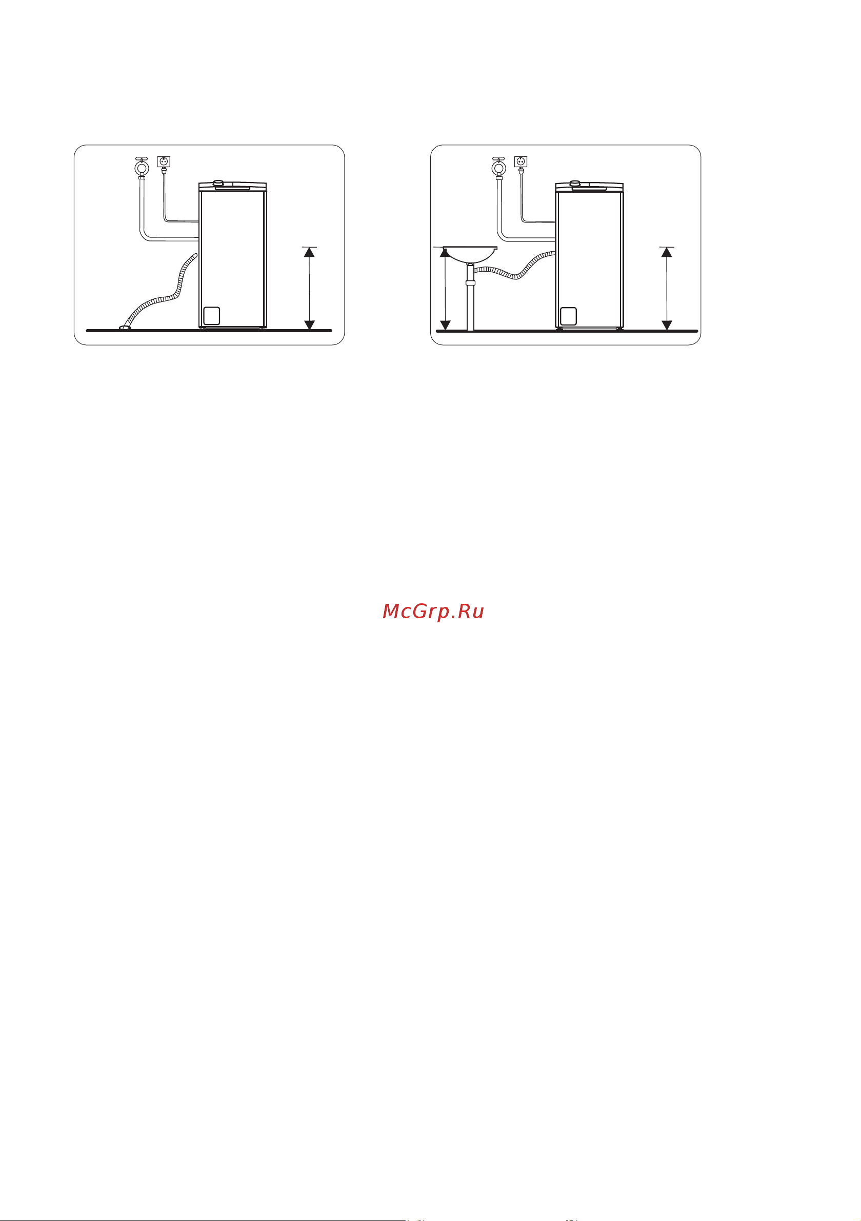 Midea MFE11W65/W-C [10/30] Подсоединение сливного шланга