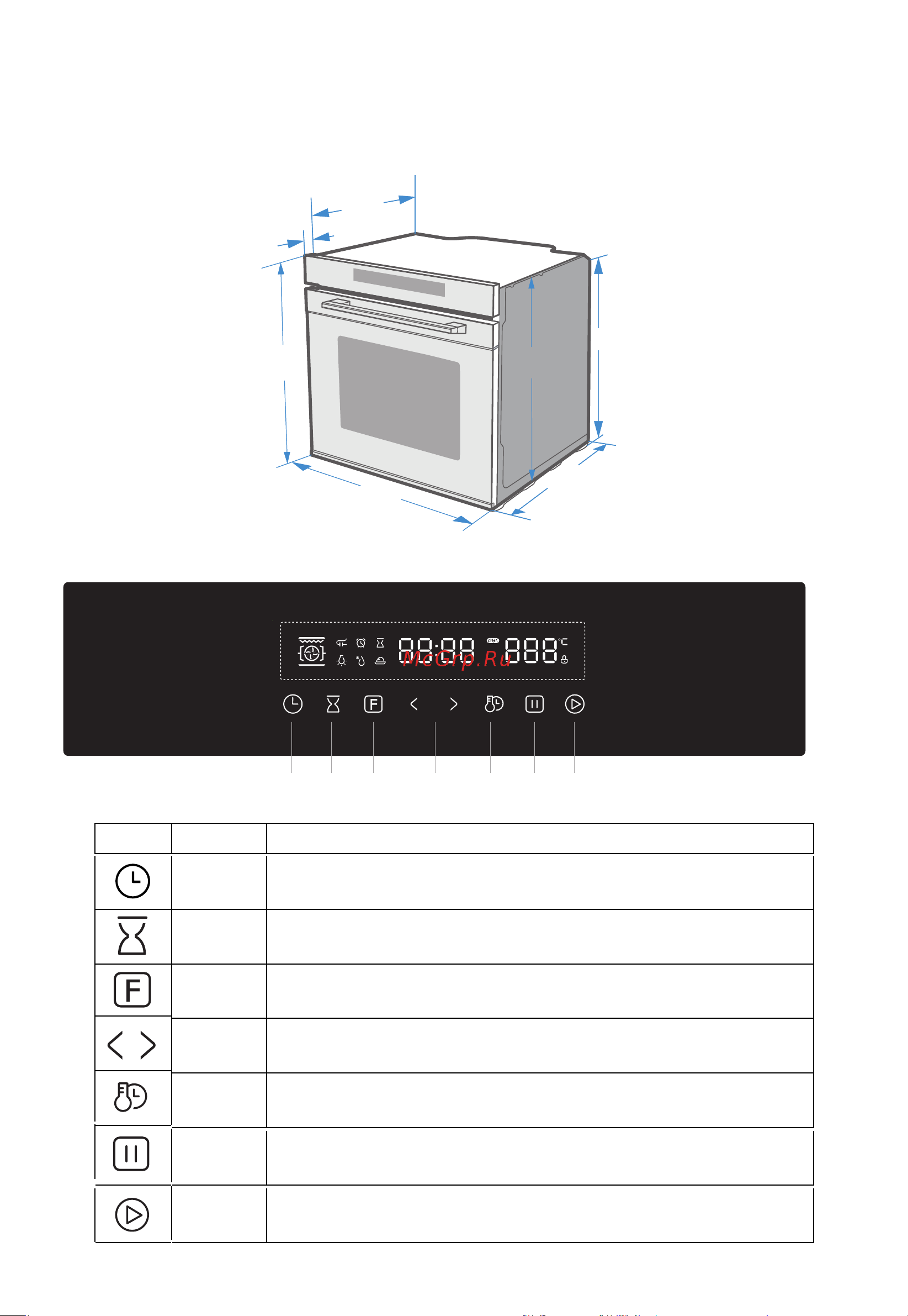 Midea MO98270CGW [7/25] Описание прибора