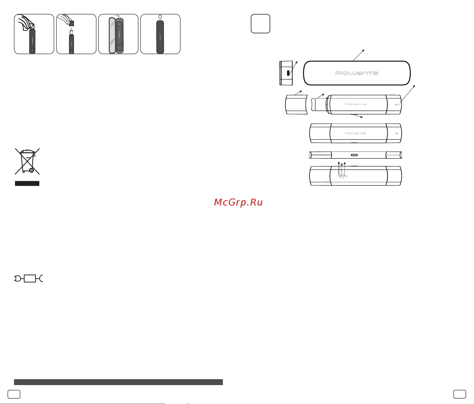 Rowenta Skin-Sonic Purifier (LV8030F0) [13/90] Recomendamos la instalación de un dispositivo diferencial de protección de corriente en el circuito eléctrico que suministra alimentación al cuarto de baño y que funcione a 30 ma como máximo pide consejo al instalador
