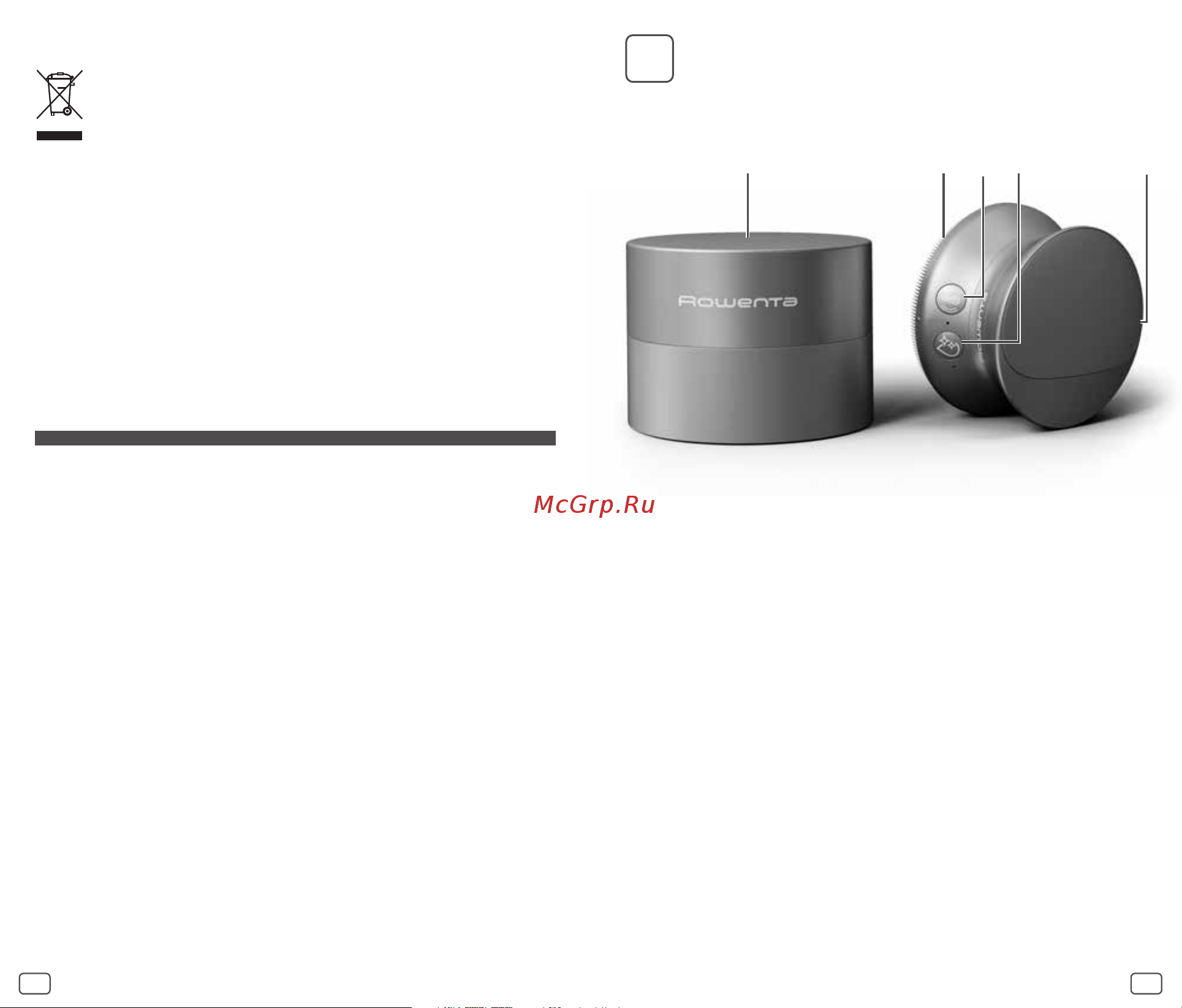 Rowenta Reset & Boost Skin Duo (LV8530F0) [32/91] Van maximaal 30 ma te installeren in het elektrische circuit dat de badkamer voedt vraag uw installateur om advies