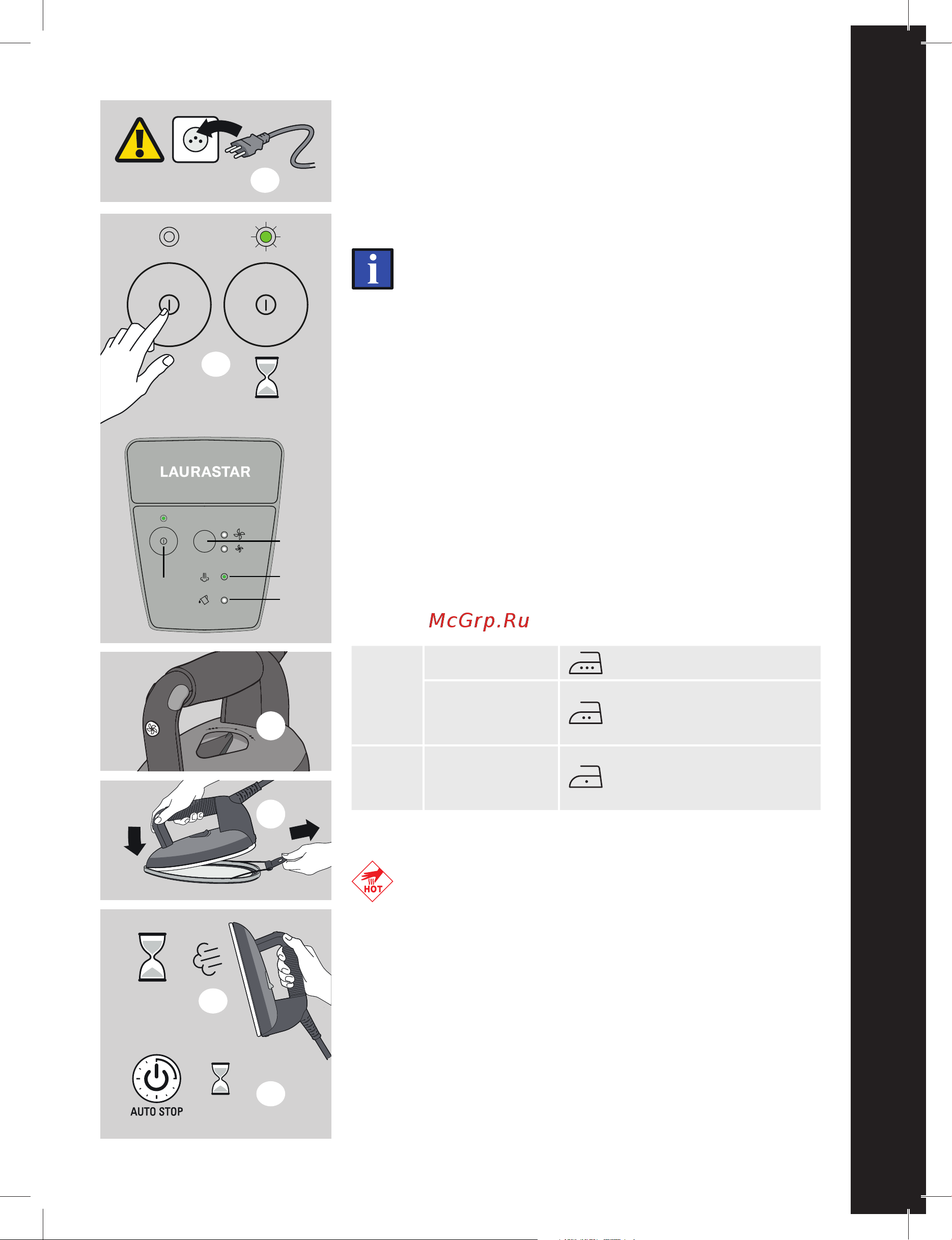 Laurastar S PURE PLUS [17/220] Switch on and select the temperature
