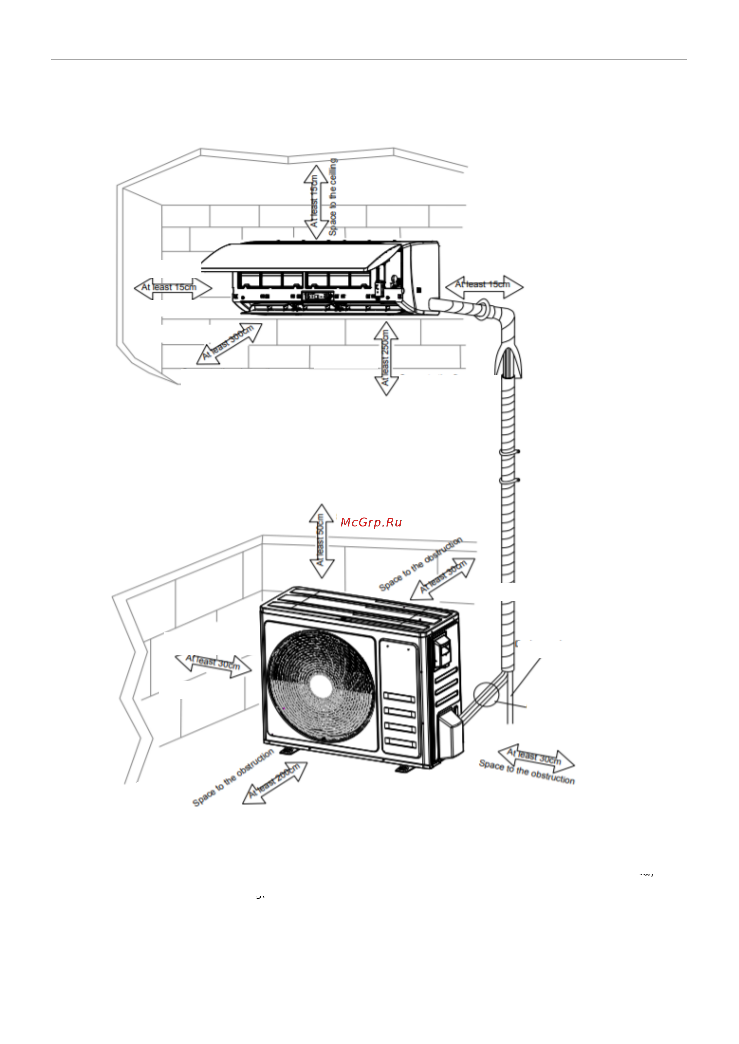 Bomann CL 6047 QC CB 18000 BTU/h [34/85] Установочные размеры схема