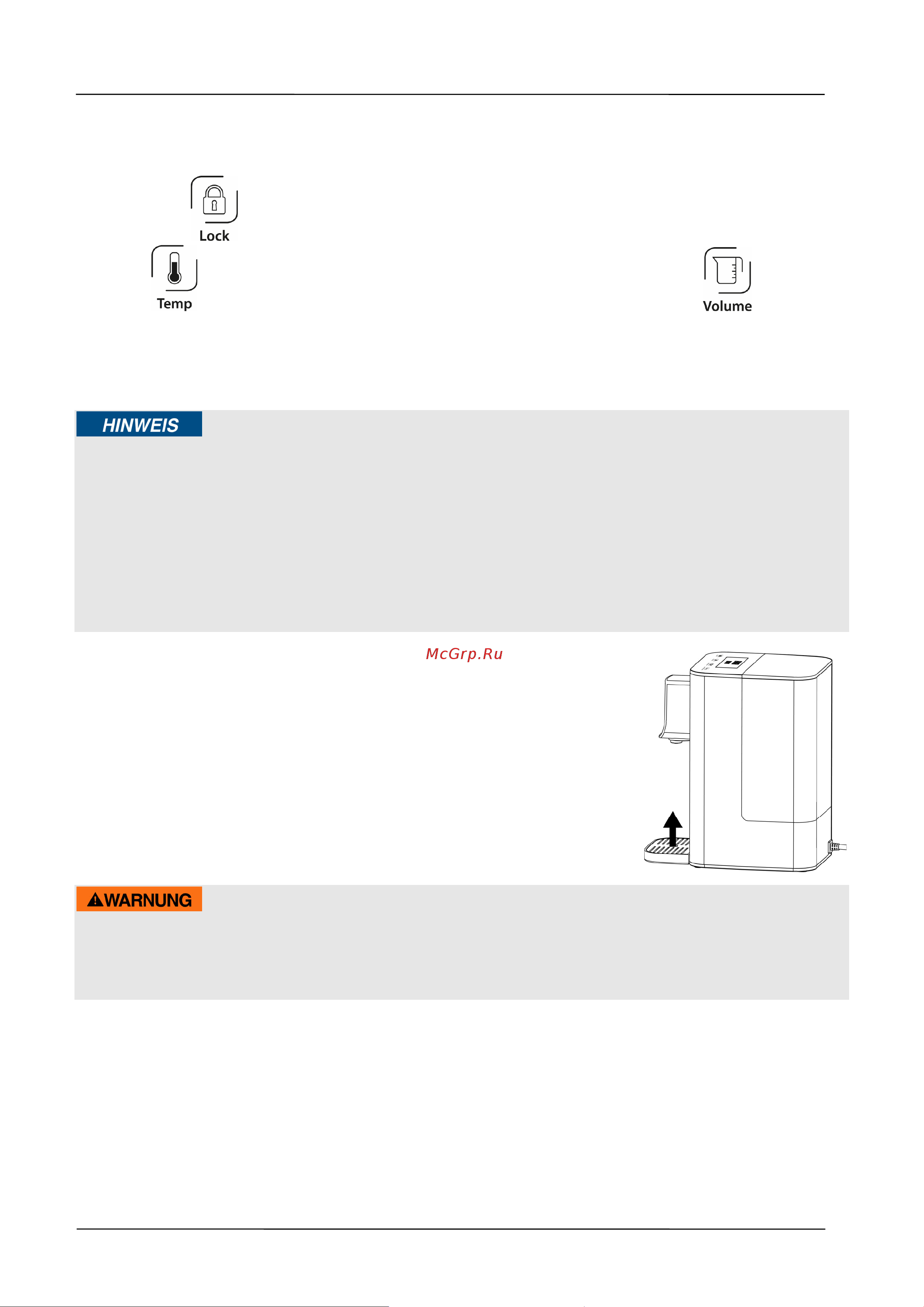 Caso HW 550 [30/94] Warning