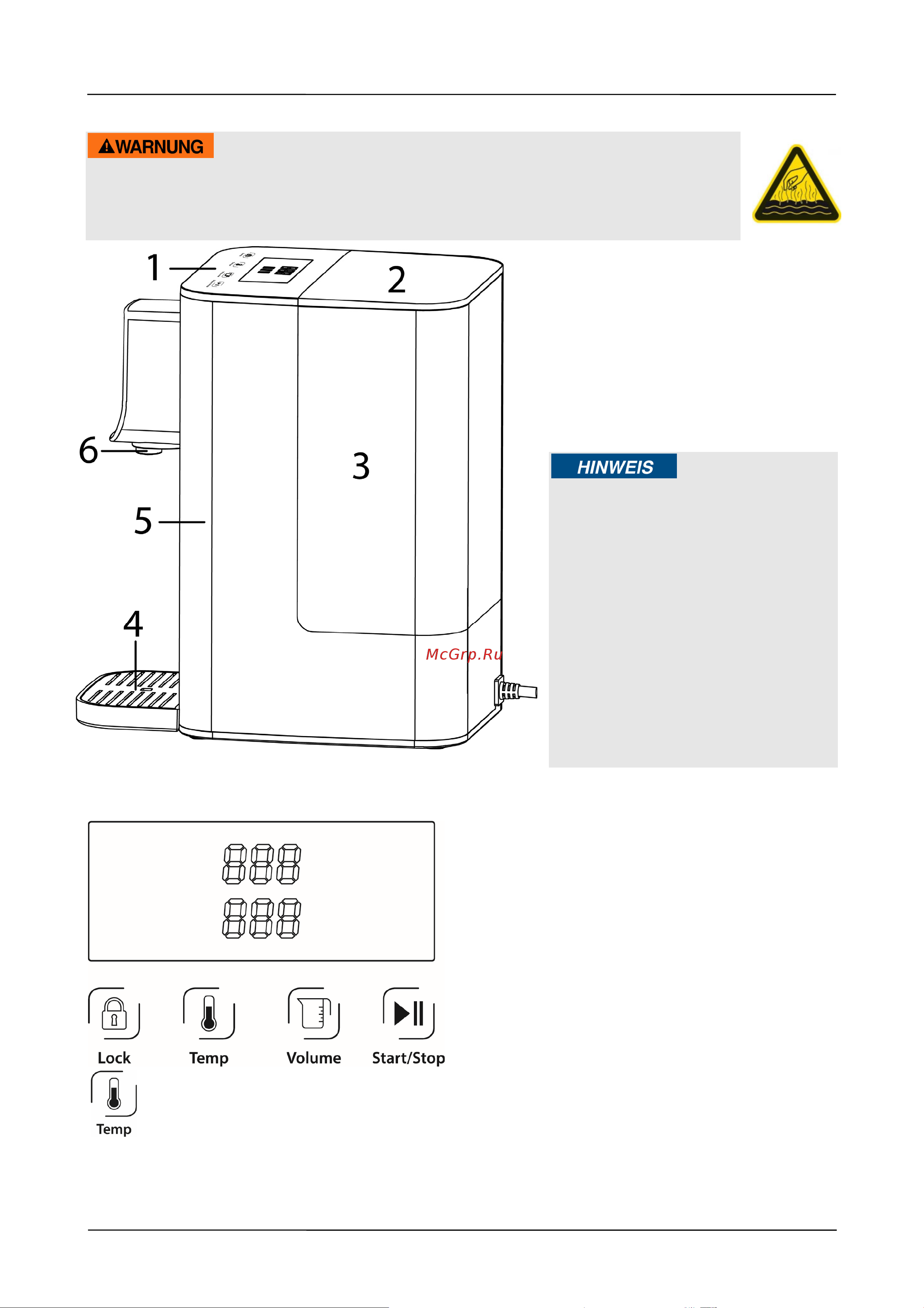 Caso HW 550 [89/94] Предостережение