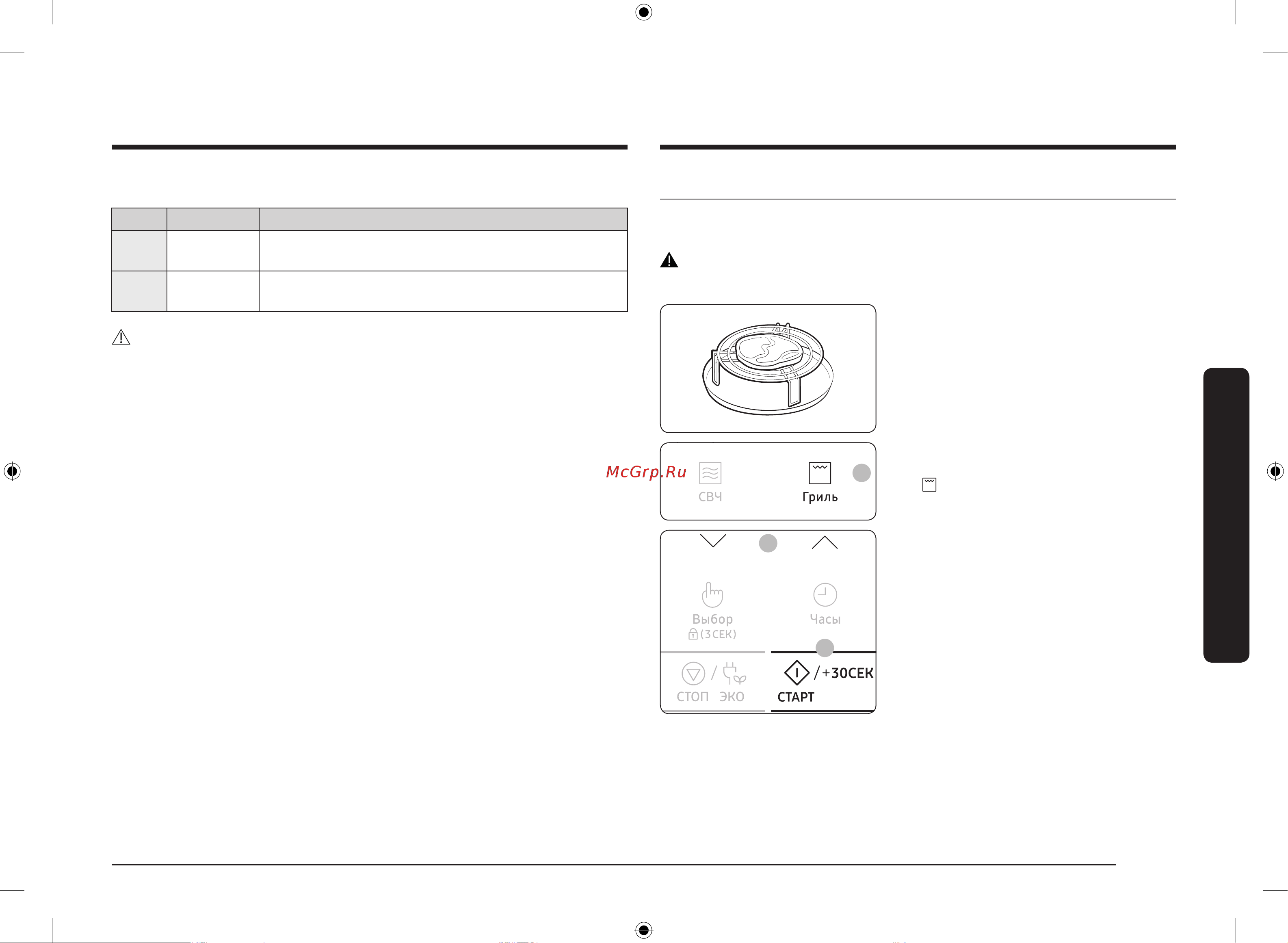 Samsung MG22M8074AT/BW [137/208] Гриль жасау