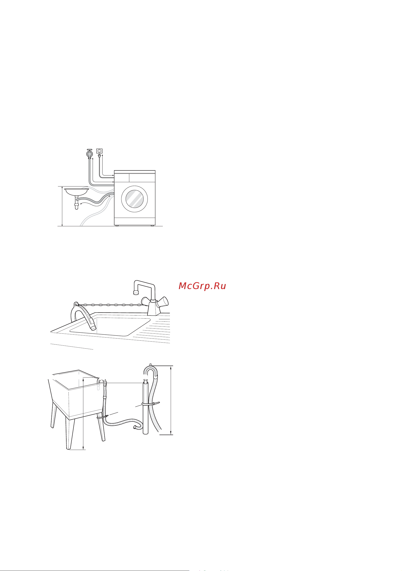 LG F4J3TS2W [16/44] Установка сливного шланга
