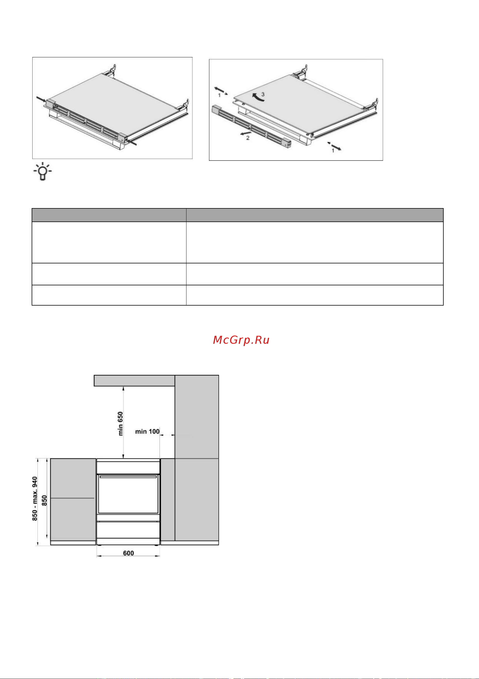 Gorenje GECS6B70CLB [20/28] Инструкция по установке и подключению установка прибора мм