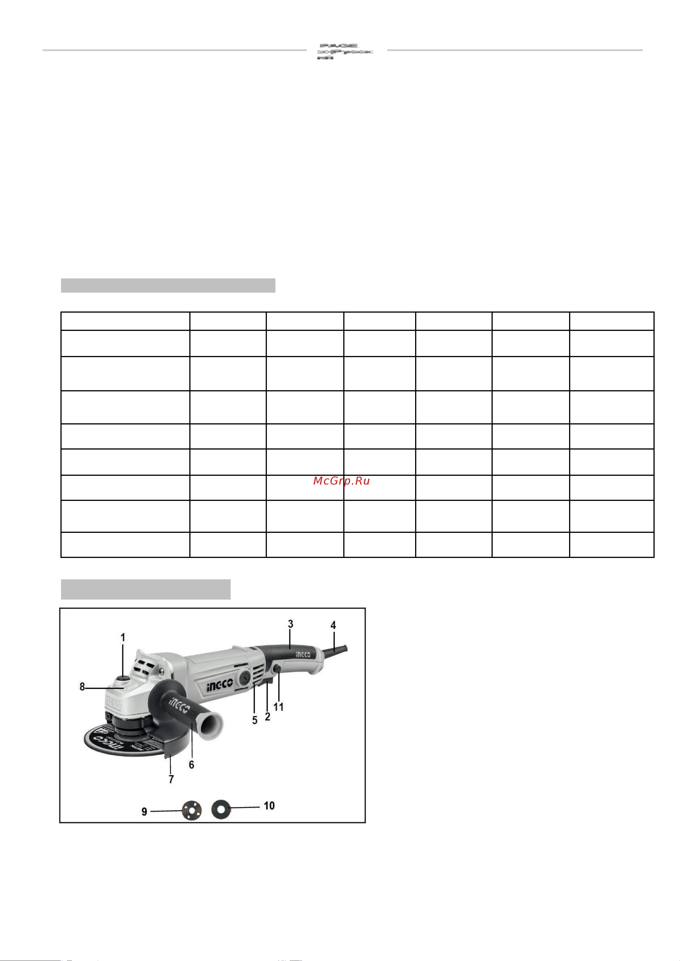 INGCO AG10108-5 [12/20] Описание инструмент