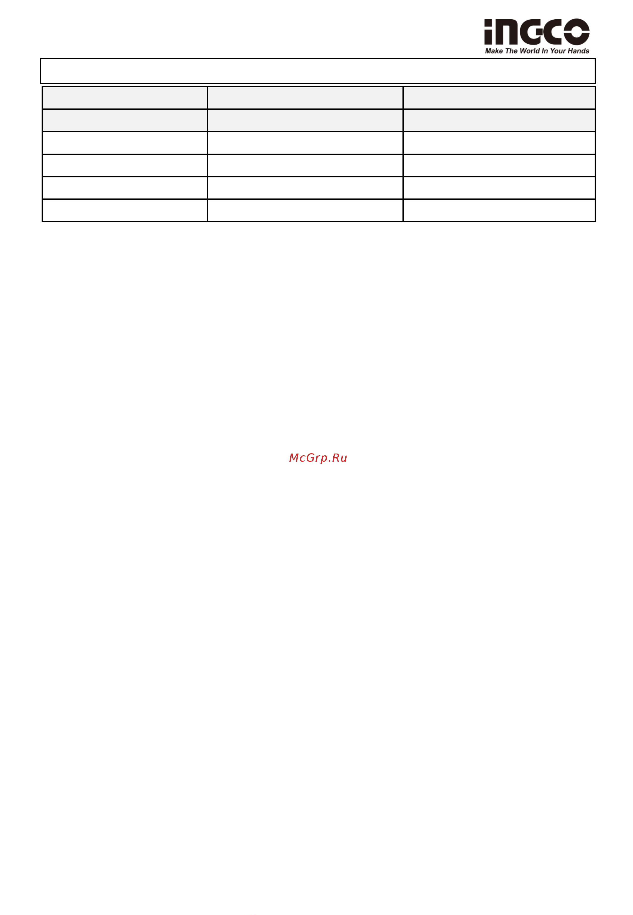 INGCO CAGLI201158 [12/20] Спецификации