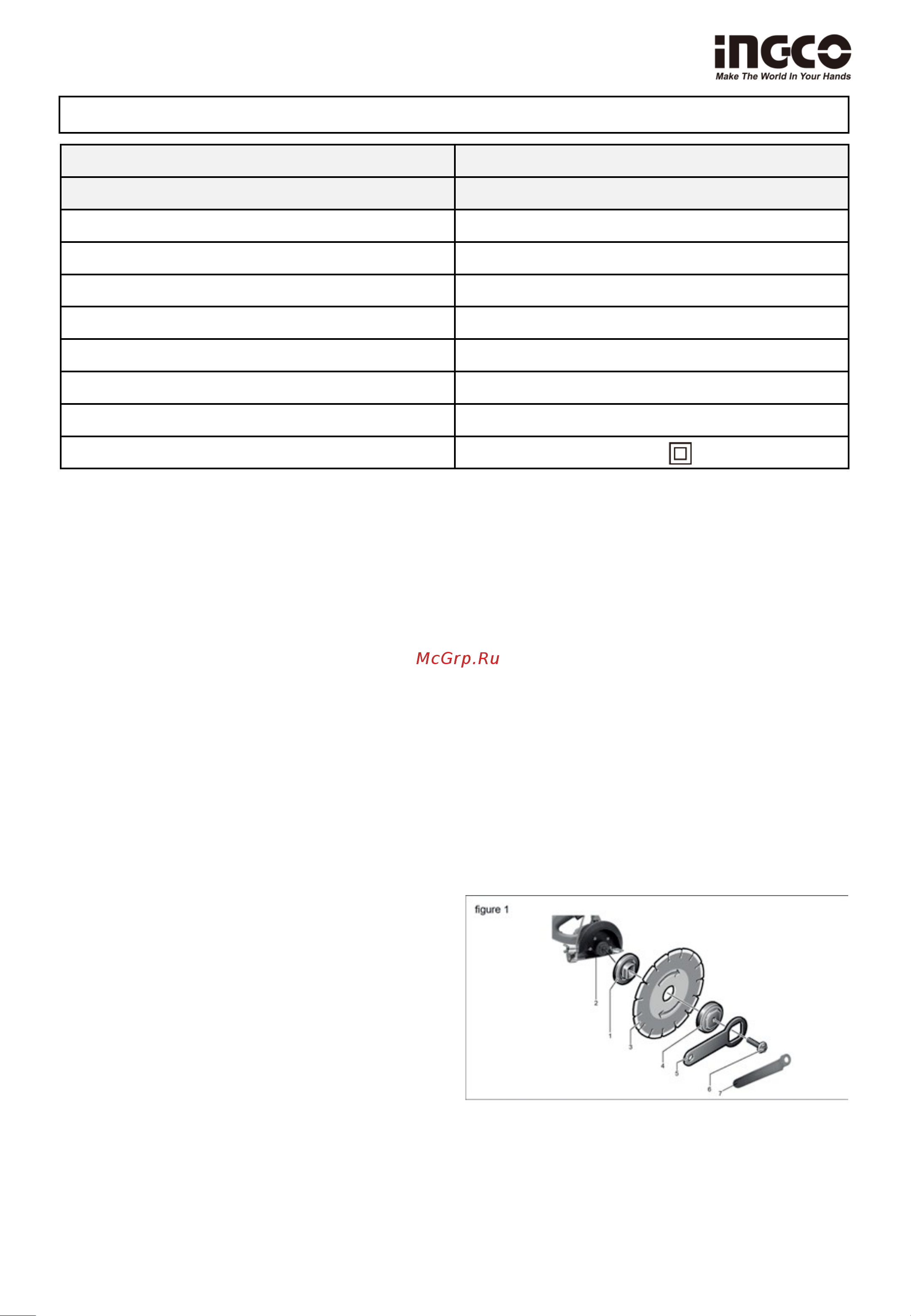 INGCO MC14008 [7/11] Характеристики инструмента