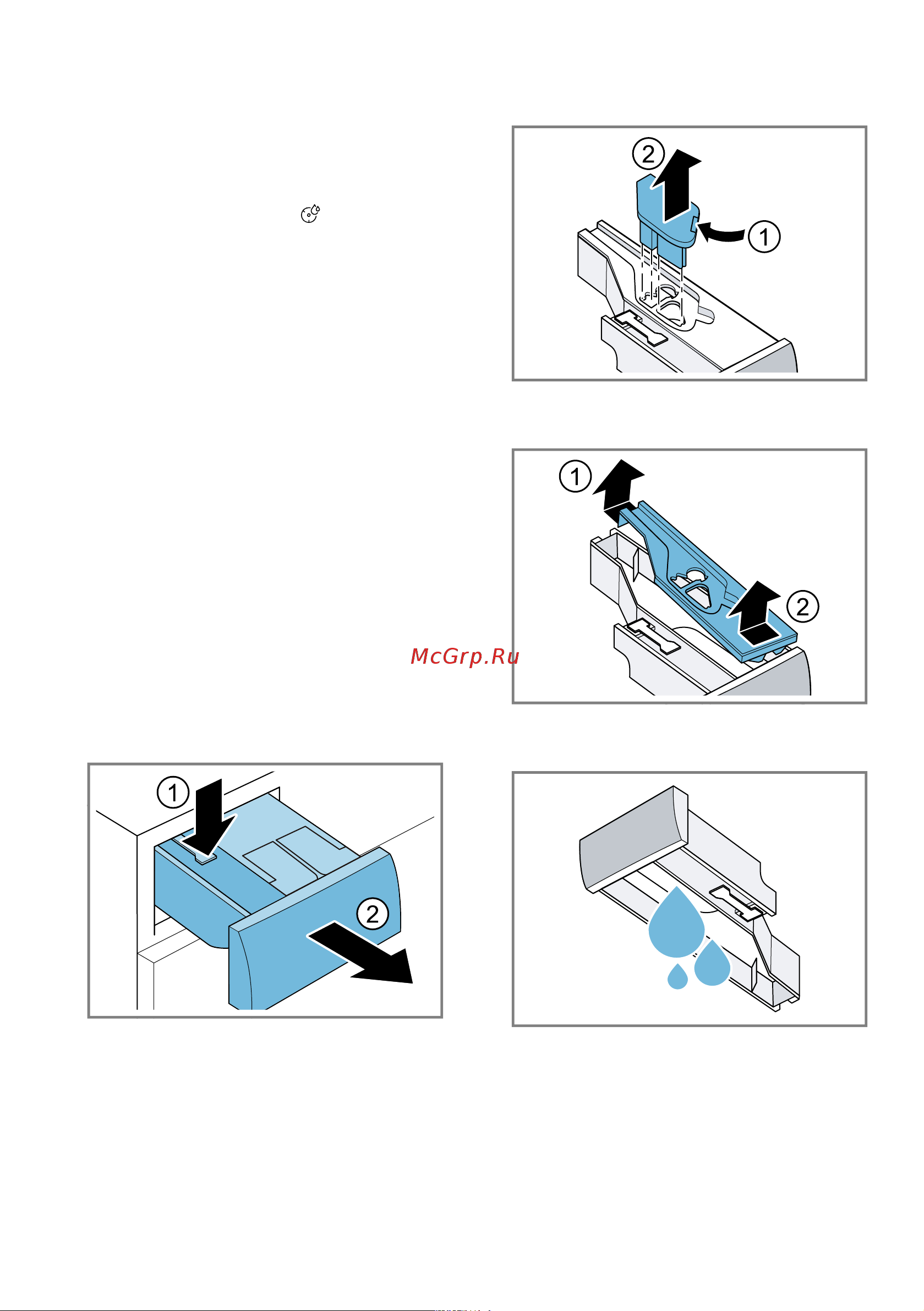 Bosch WGA254A0ME [46/72] Очистка кюветы для моющих средств