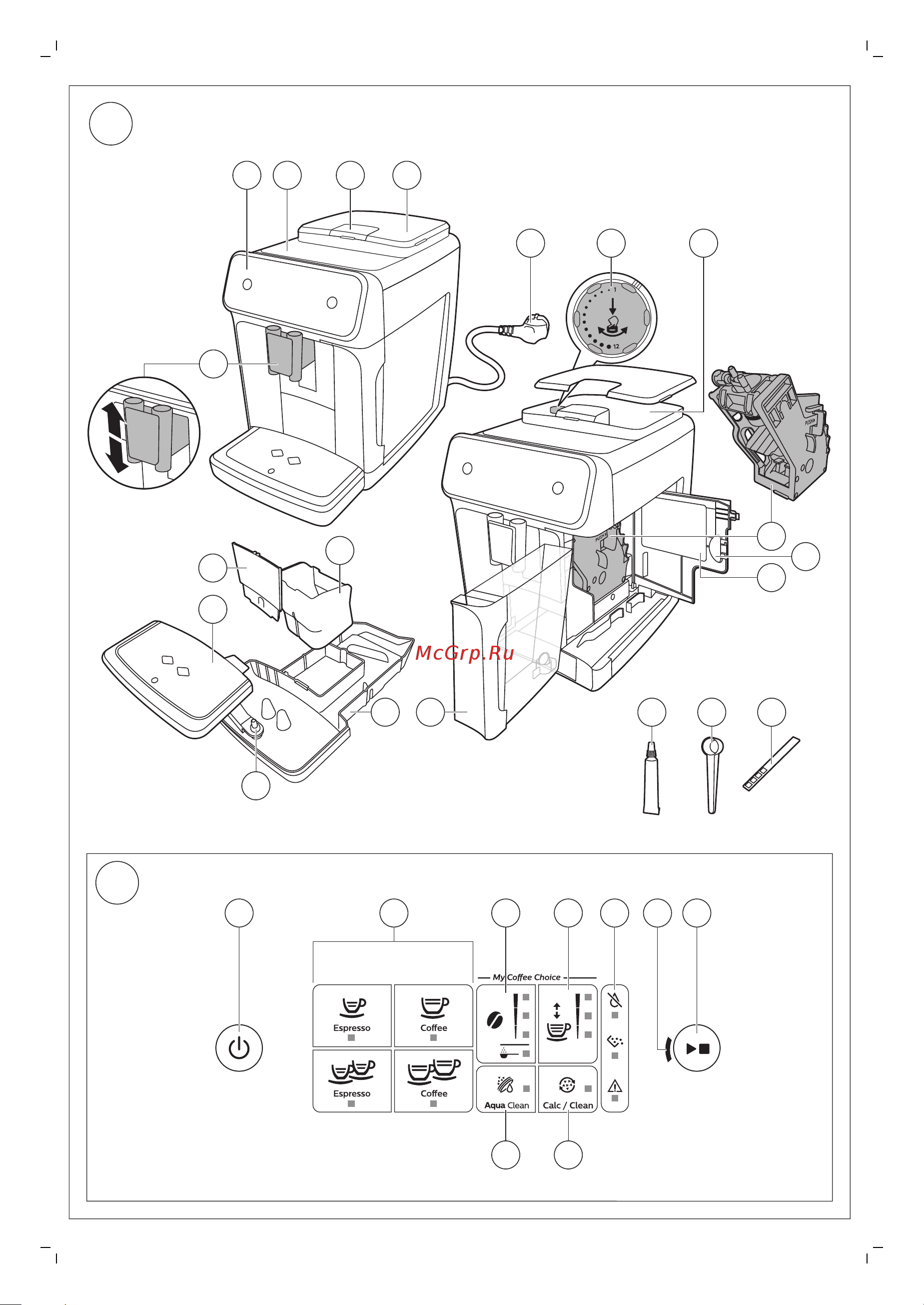 Philips EP1200/00 Series 1200 Руководство по эксплуатации онлайн [3/46] 786824