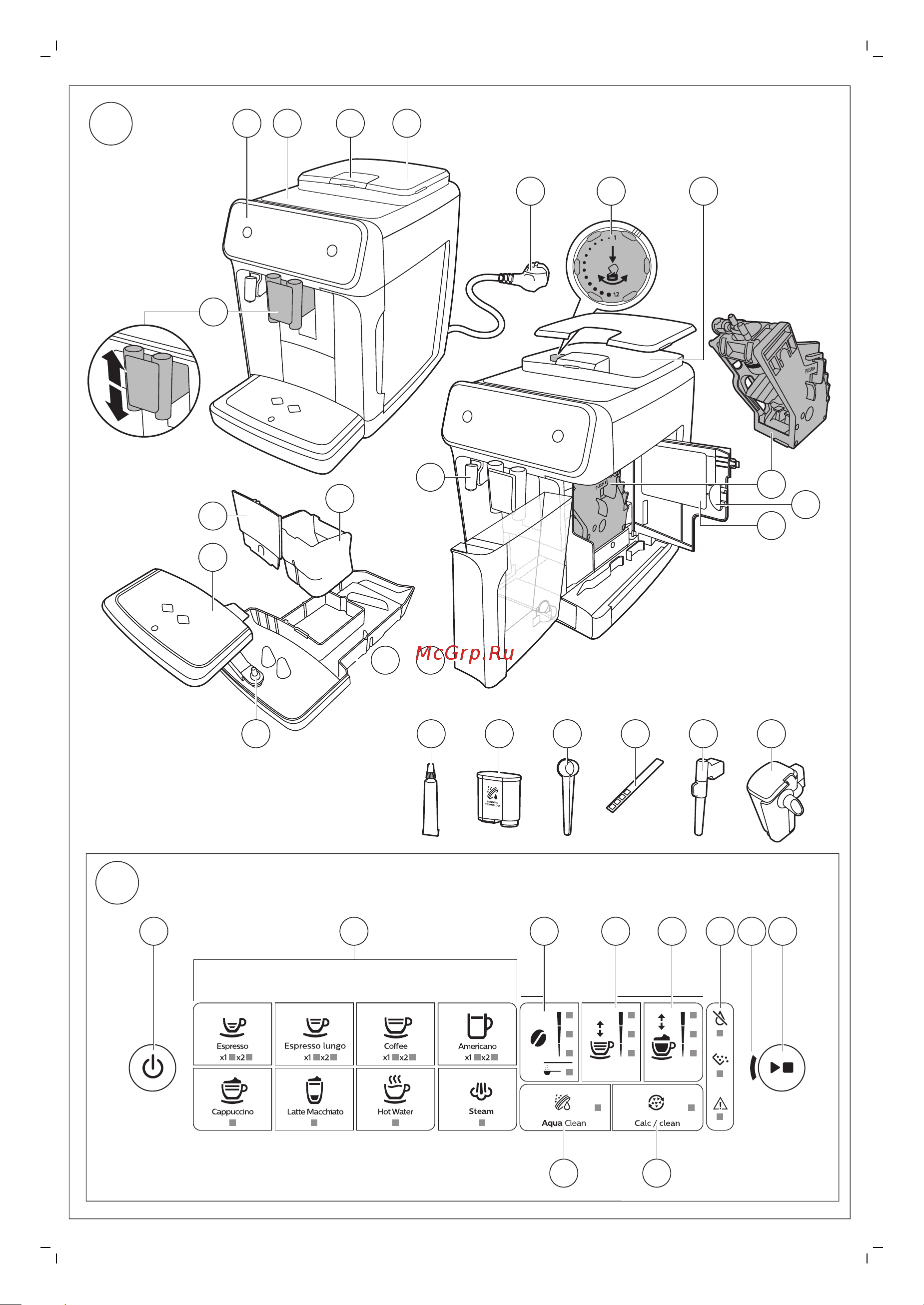 Philips EP1223/00 Руководство по эксплуатации онлайн [3/58] 786886