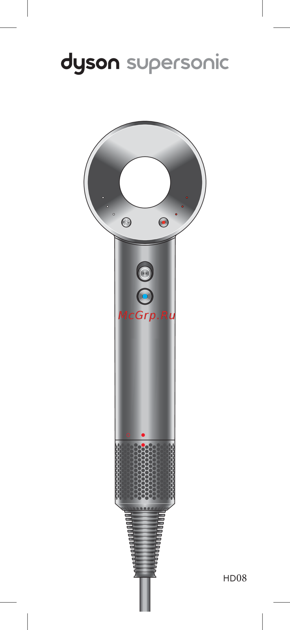 Dyson SuperSonic HD08 Iron/Fuchsia Руководство по эксплуатации