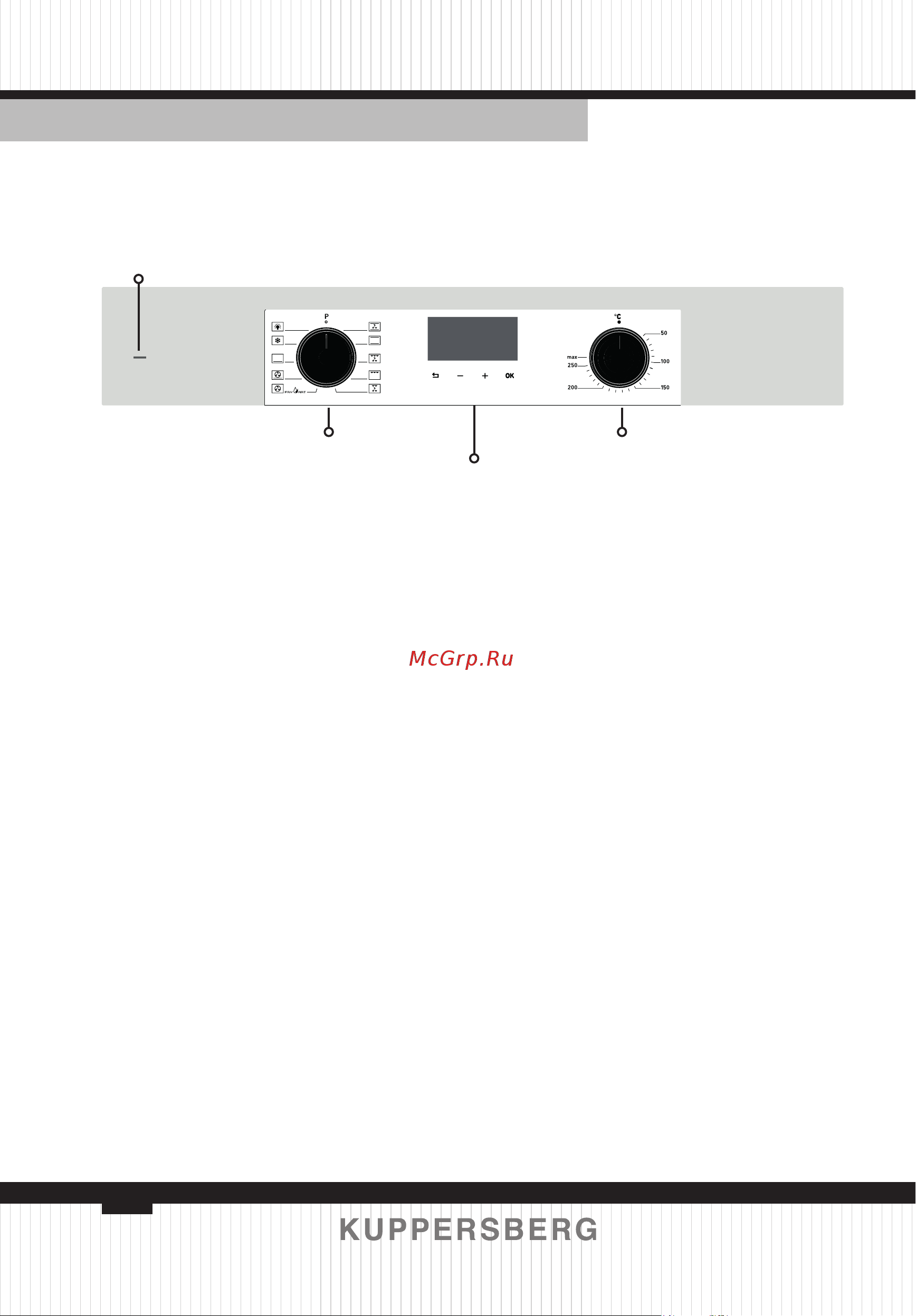 Kuppersberg HF 610 W [56/140] Control panel