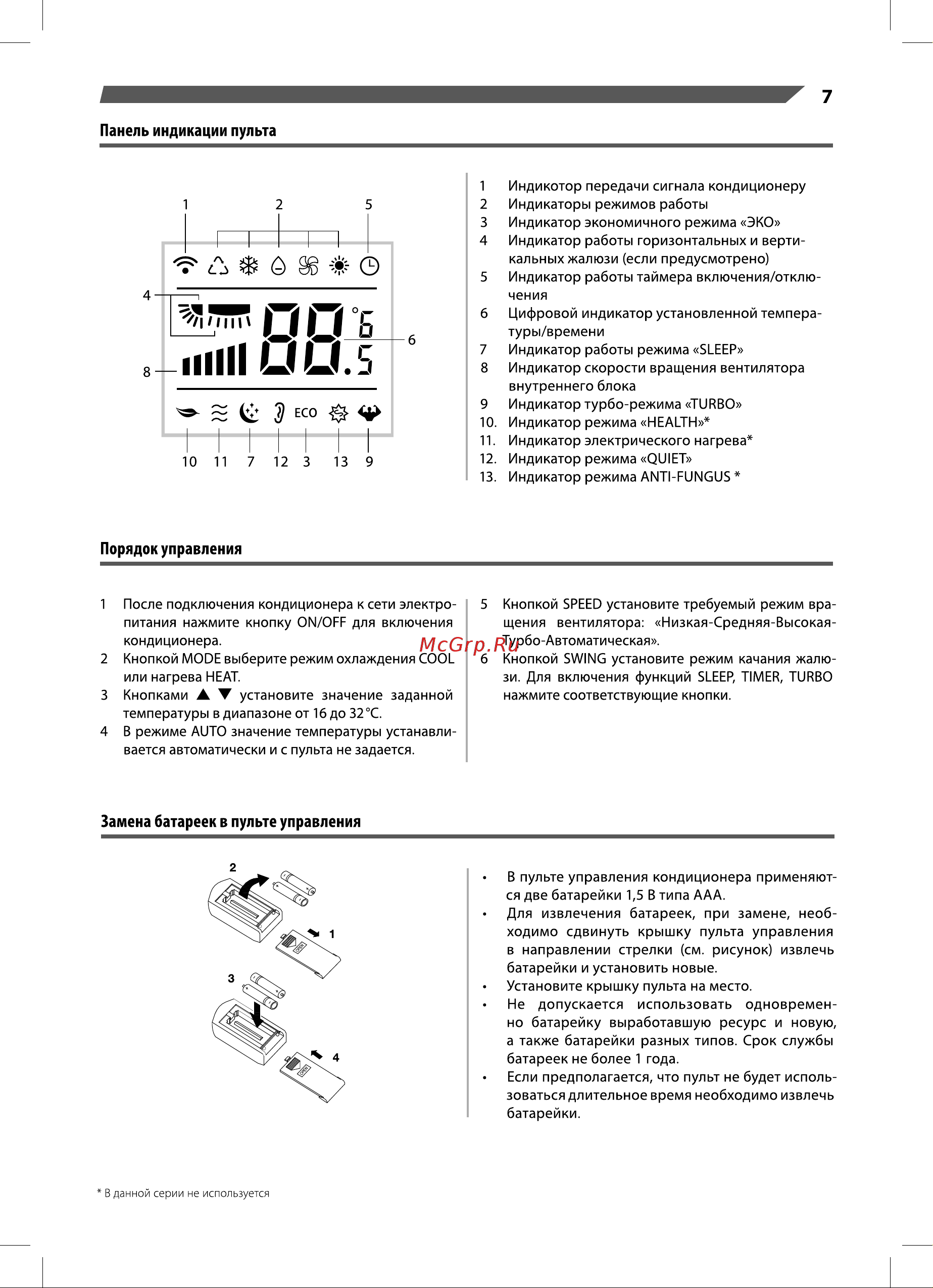 Rapid RAM-18HJ/N1_23Y Руководство по эксплуатации онлайн [7/20] 787184