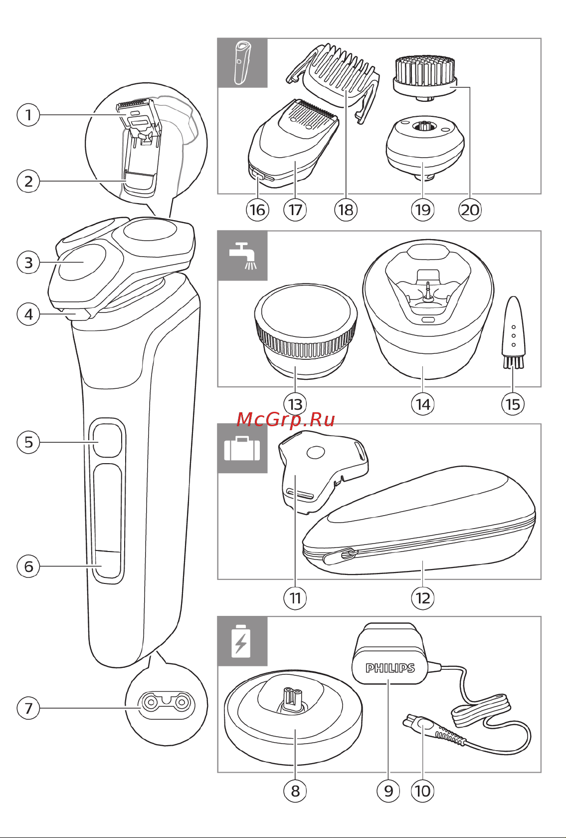 Philips S9502/83 Руководство по эксплуатации онлайн [3/64] 787233