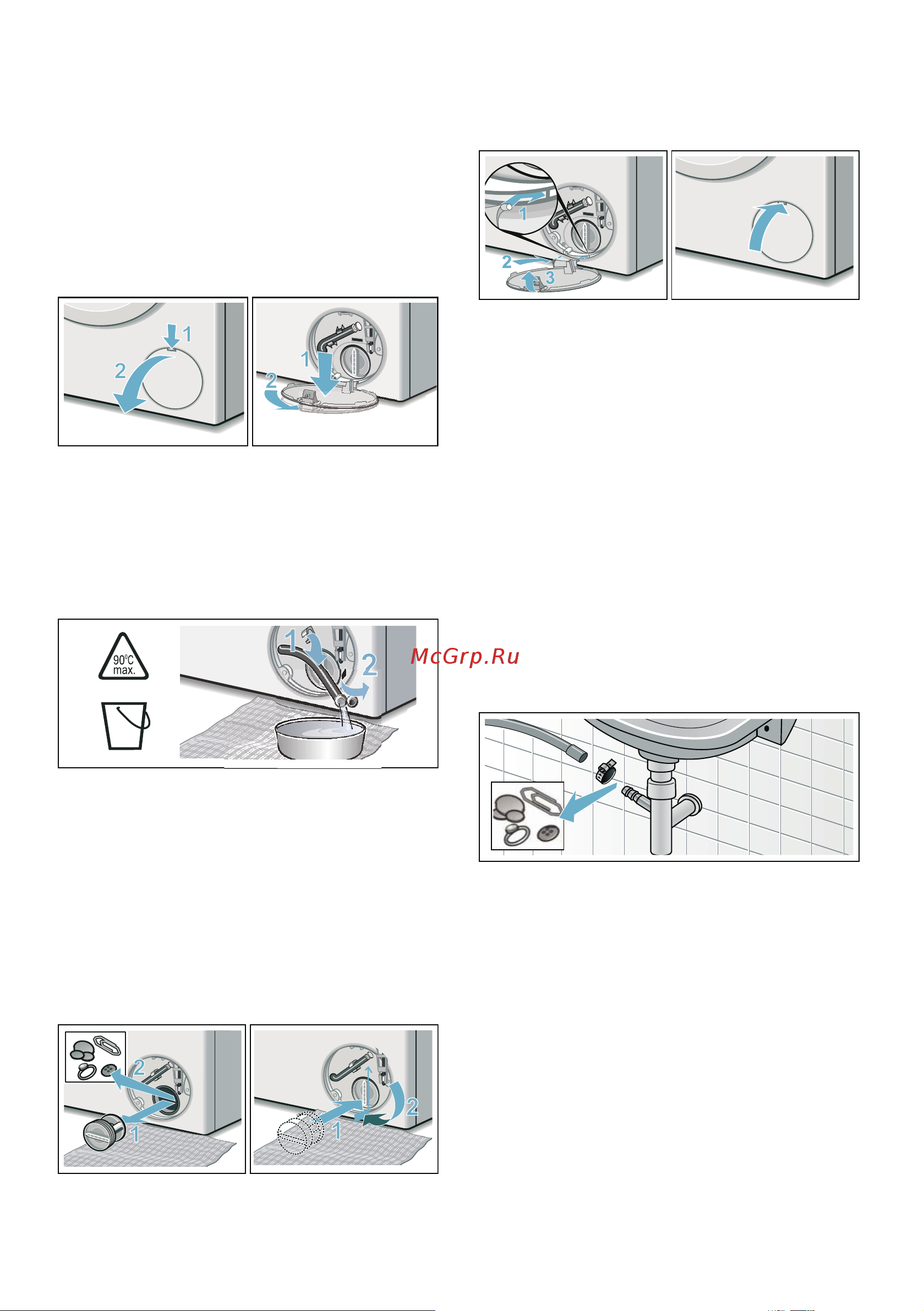 Bosch WAT28S48ME [43/52] Засорение сетчатого фильтра в шланге для подачи воды