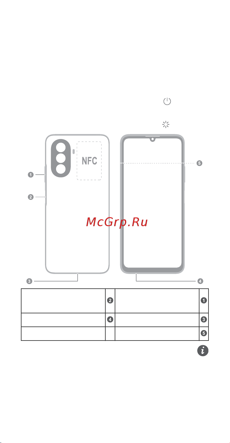 Huawei nova Y70 Crystal Blue (MGA-LX9N) [226/232] اللغة العربيةتعرف على جهازكقبل استخدام الجهاز تعر ف على عملياته الأساسية لتشغيل جهازك اضغط مع الاستمرار على زر التشغيل حتى تضيء الشاشة لإيقاف تشغيل جهازك اضغط مع الاستمرار على زر التشغيل ثم انقر على لبدء تشغيل جهازك اضغط مع الاستمرار على زر التشغيل ثم انقر على زر الصوتزر الطاقة قارئ بصمات الأصابعمنفذ usb من النوع cمقبس سماعة الرأسفتحة البطاقة احمل جهازك بالقرب من جهاز أو جسم آخر حتى تتلامس مناطق اكتشاف nfc عند استخدام وظيفة nfc البدء كن حذر ا ألا تخدش جهازك أو تؤذي نفسك عند استخدام دبوس الإخراج احفظ دبوس الإخراج بعيد ا عن متناول الأطفال لمنع بلعه أو الإصابة عن غير قصد لا تستخدم بطاقات sim أو بطاقات ميكرو sd المعدلة مع جهازك حيث قد لا يتم التعرف عليها وقد تتسبب في تلف درج فتحة البطاقة إذا كانت بطاقة sim غير مطابقة لجهازك في رجى الاتصال بشركة الاتصالات الخاصة بك اتبع التعليمات الموضحة في الأشكال التالية لإعداد جهازك ي رجى استخدام دبوس الإخراج المرفق تأكد من محاذاة البطاقة بشكل صحيح وأن حامل البطاقة مستو عند إدخاله في جهازك إدارة بطاقة simحدد بطاقة بيانات الجوال الافتراضية وبطاقة الاتصال
