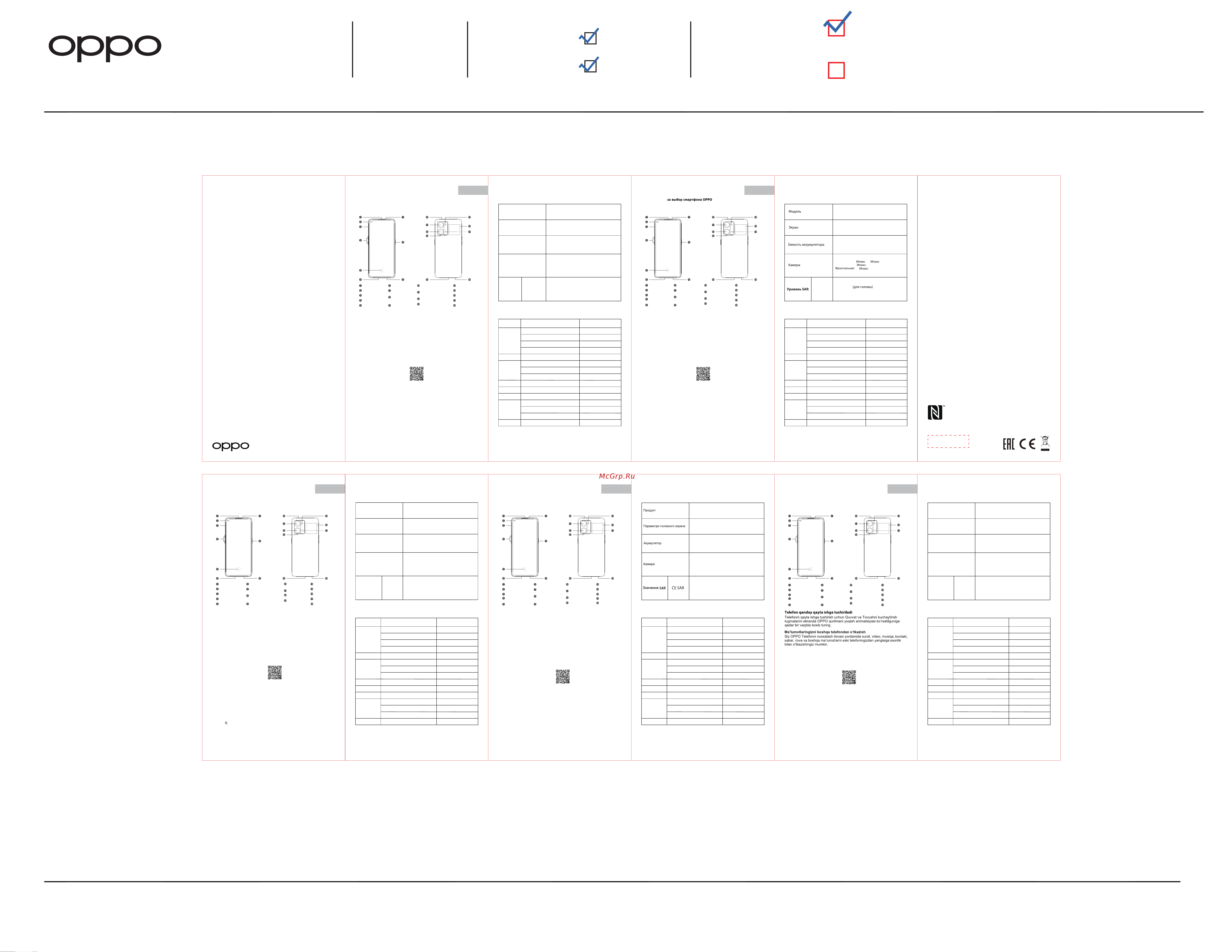 Oppo Reno7 8/128GB Black (CPH2363) Руководство по эксплуатации онлайн