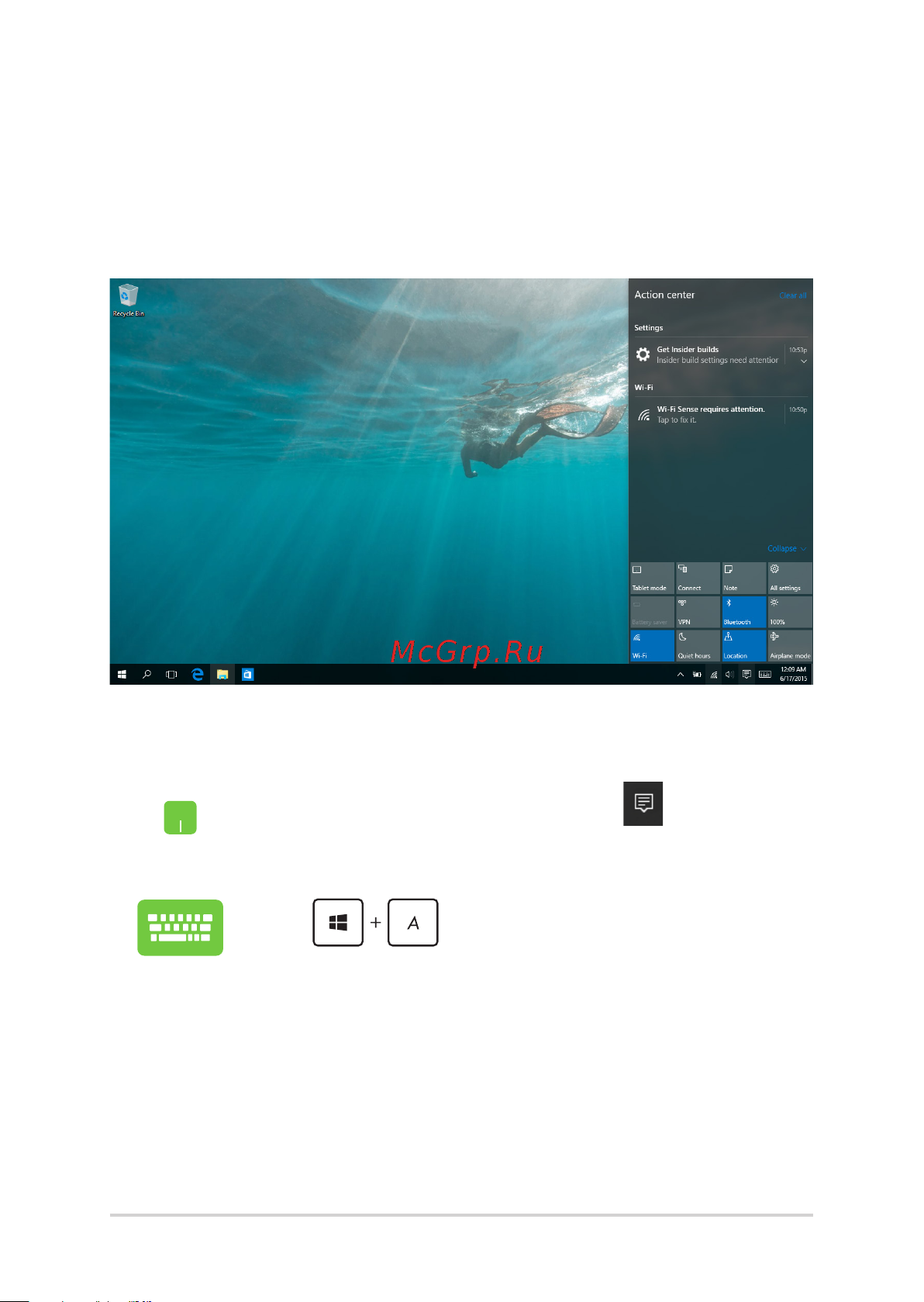 Asus Vivobook Pro 15 OLED M3500QC-L1301W [52/96] Action center
