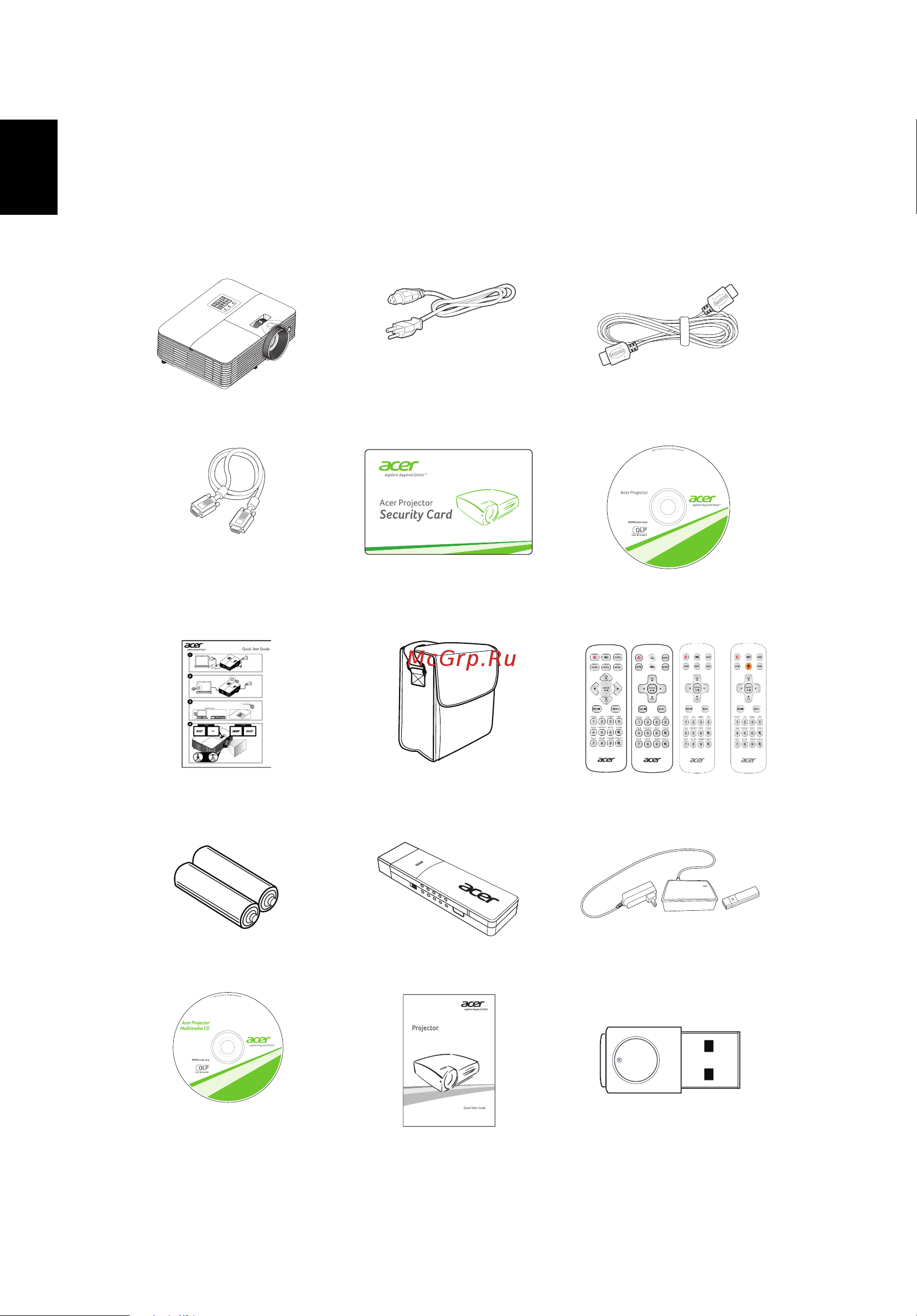 Acer S1386WH (MR.JQU11.001) [12/80] Комплектность