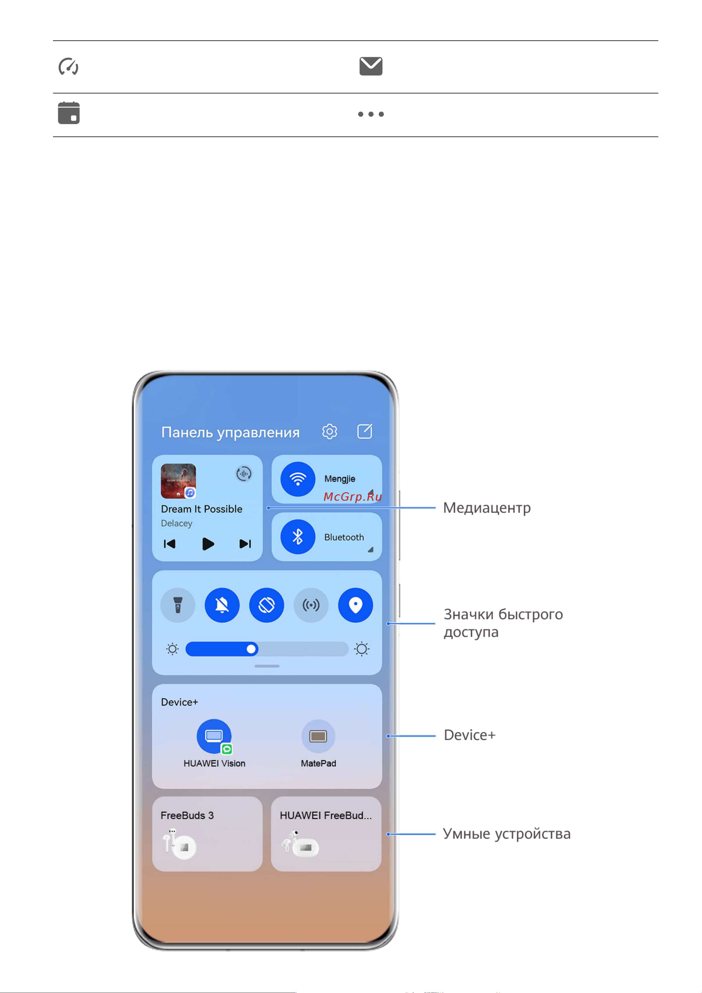 Huawei P50 8/256GB Golden Black (ABR-LX9) [11/84] Панель управления