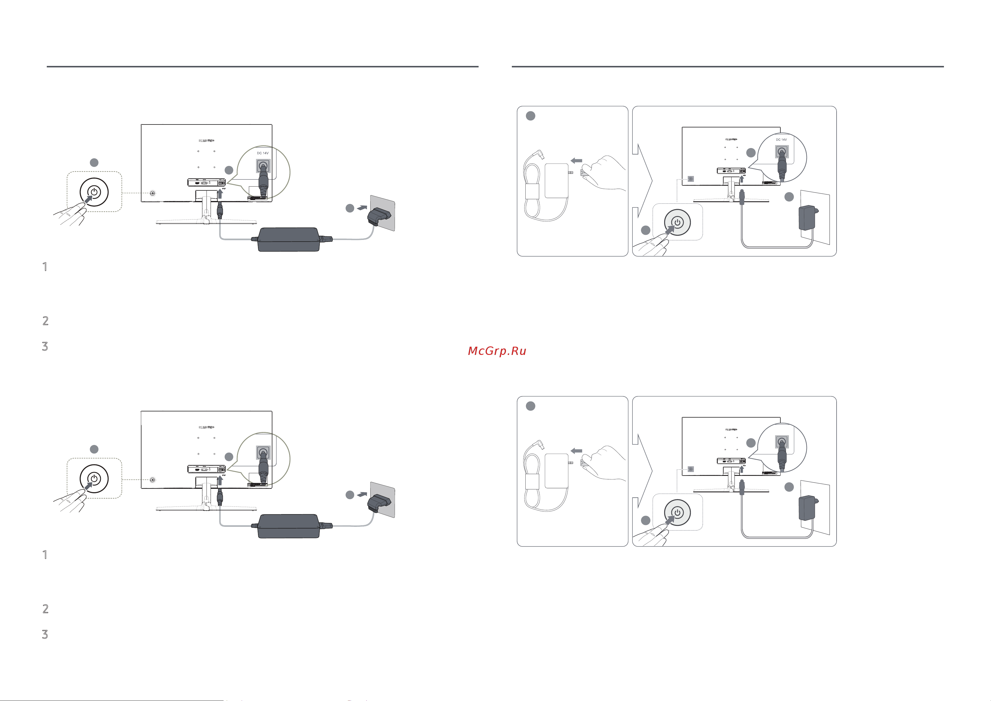 Samsung CR50 (LC27R500FHIXCI) [23/46] Подключение кабеля питания