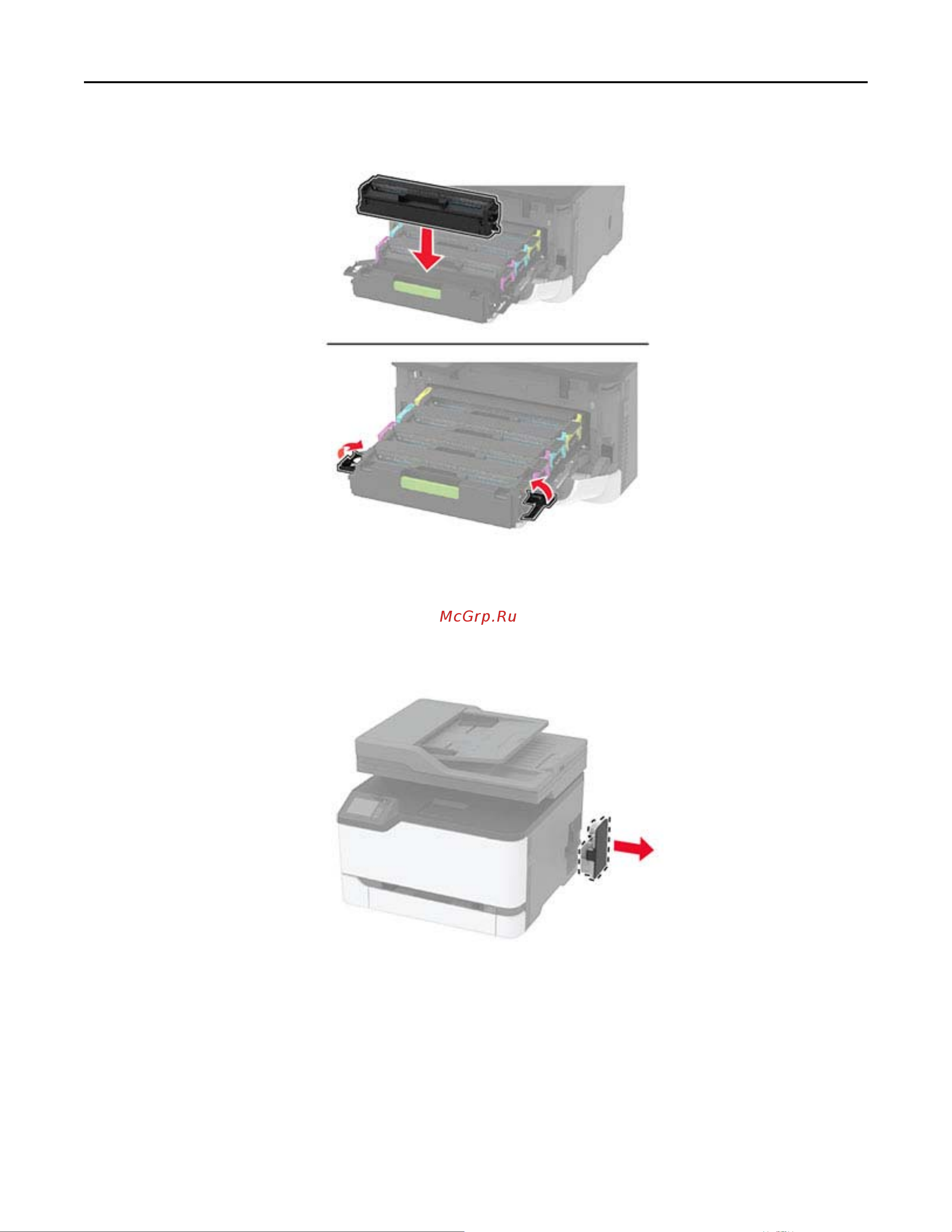 Ricoh M C240FW [138/239] Замена емкости для отработанного тонера