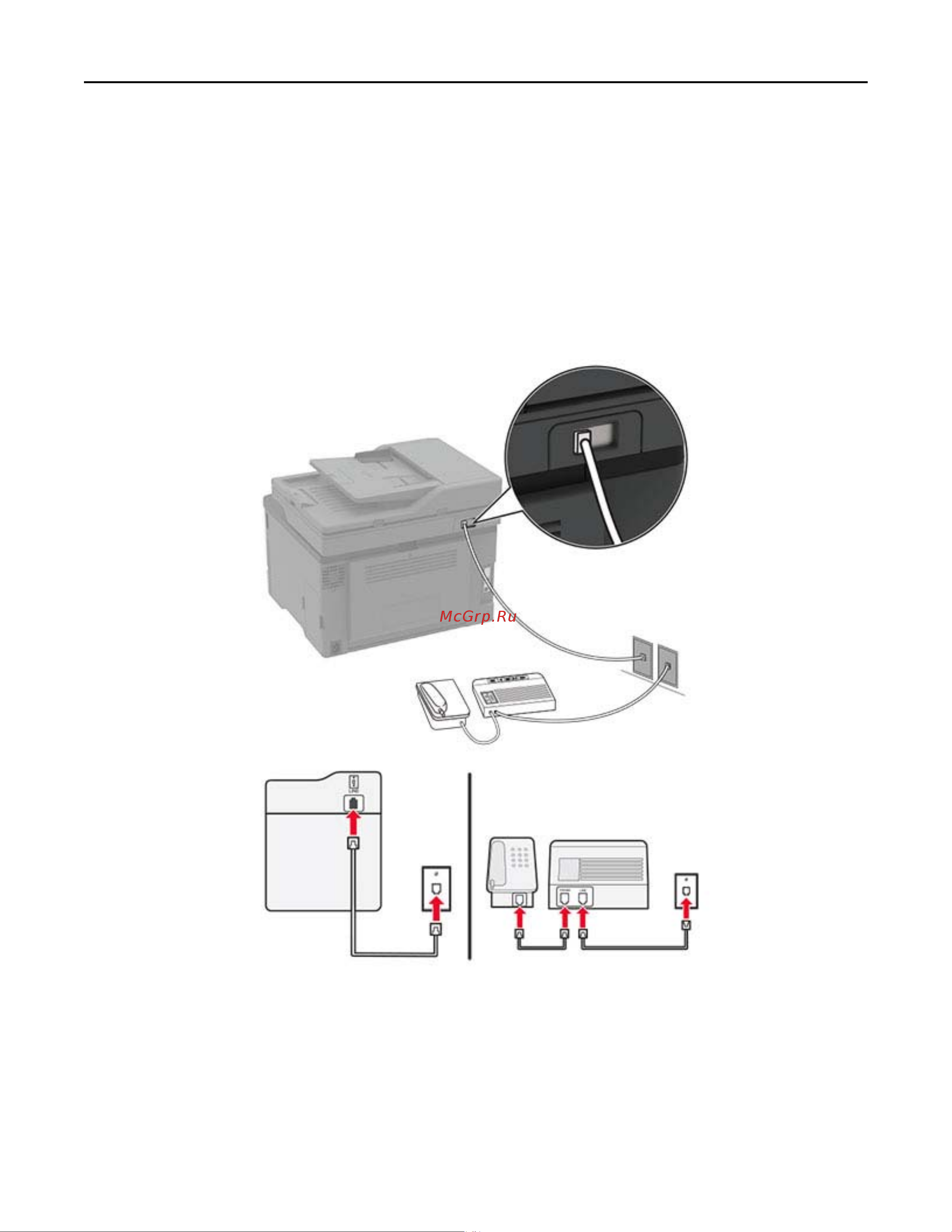 Ricoh M C240FW [25/239] Настройка 2 принтер подключен к той же телефонной линии что и автоответчик