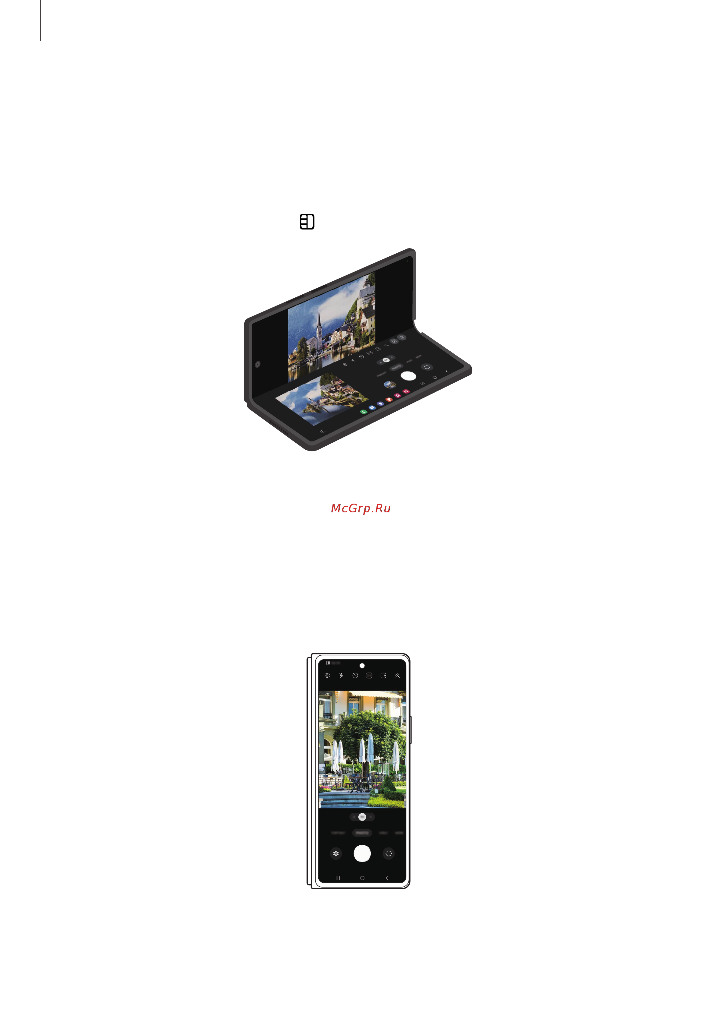 Samsung Galaxy Z Fold4 5G 12/256GB Gray (SM-F936B) [52/183] Использование камеры при сложенном устройстве режим flex