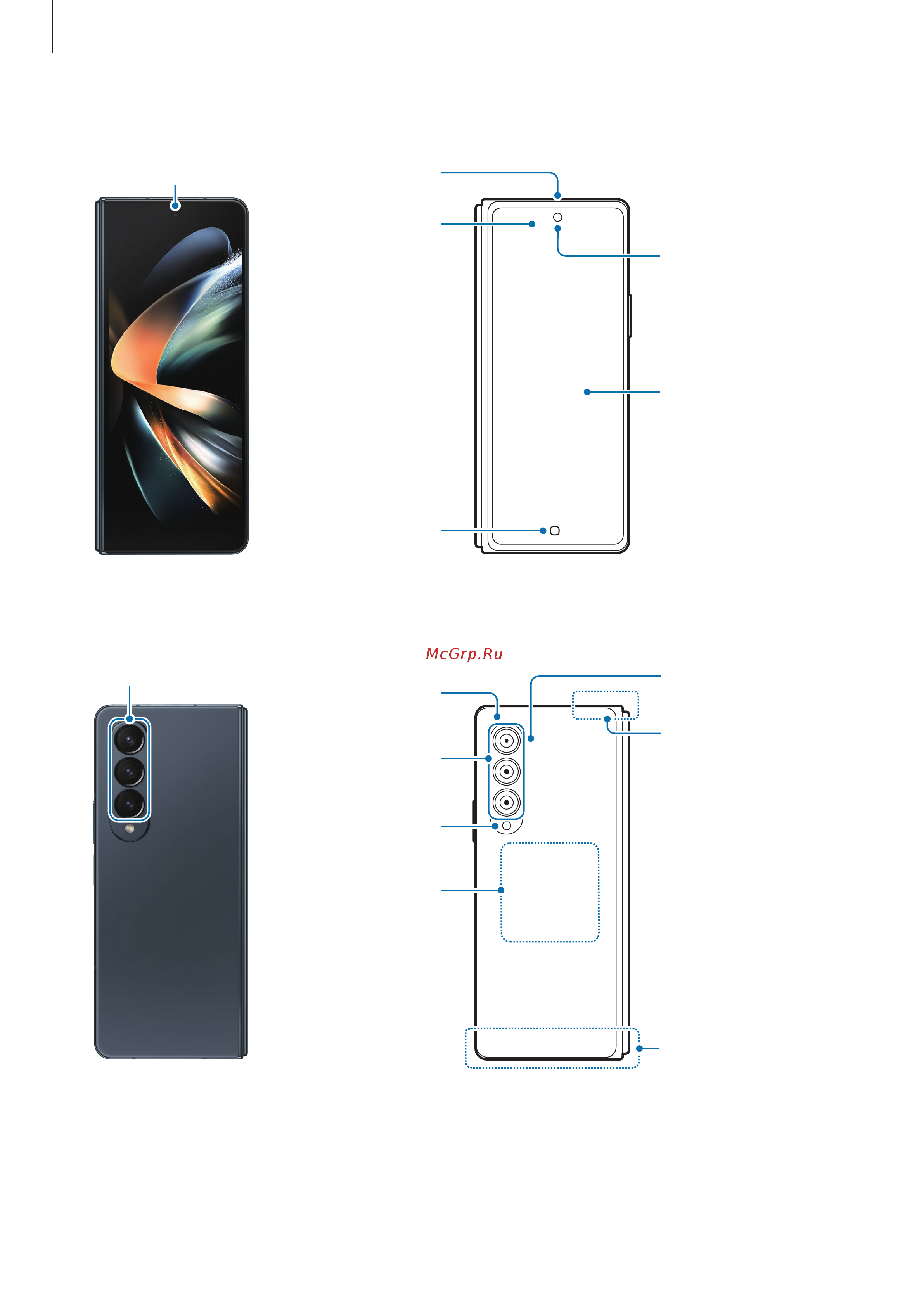 Samsung Galaxy Z Fold4 5G 12/256GB Gray (SM-F936B) [6/183] В сложенном состоянии