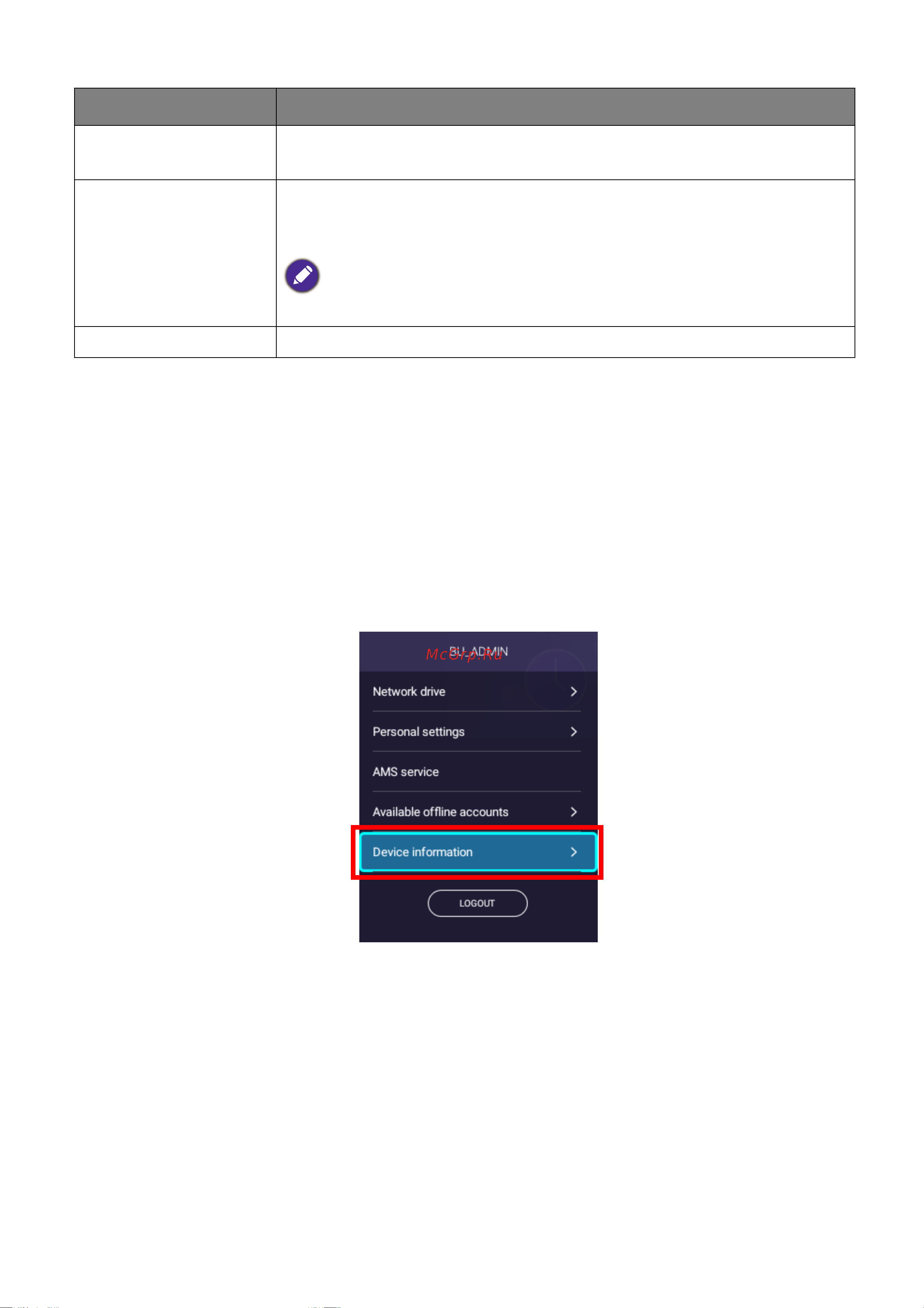 Benq EH600 [32/148] Отвязка учетной записи администратора от проектора