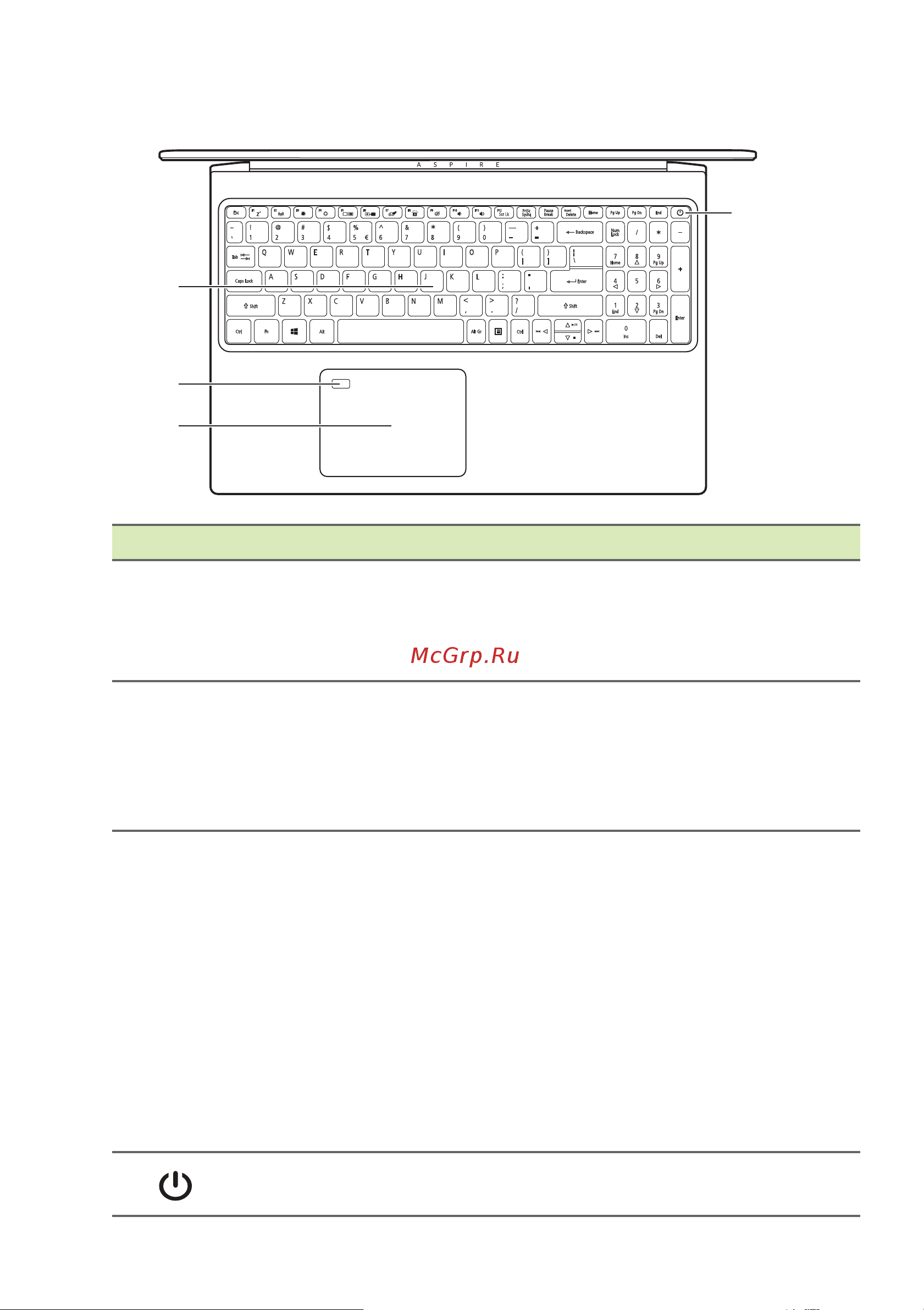 Acer A715-42G-R4GR NH.QE5ER.004 [15/101] Вид клавиатуры