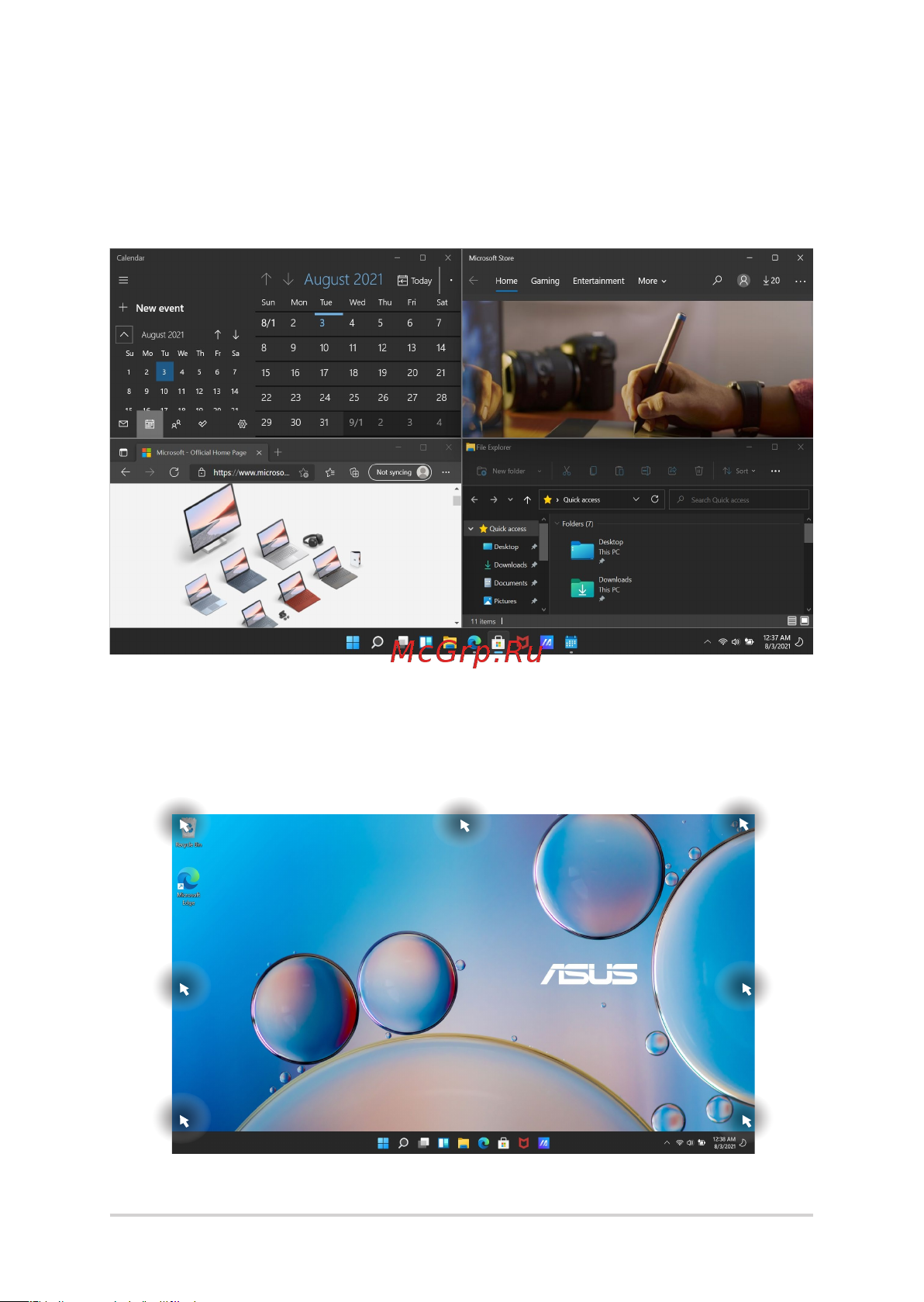 Asus VivoBook 13 Slate OLED T3300KA-LQ034W [56/102] Функция snap