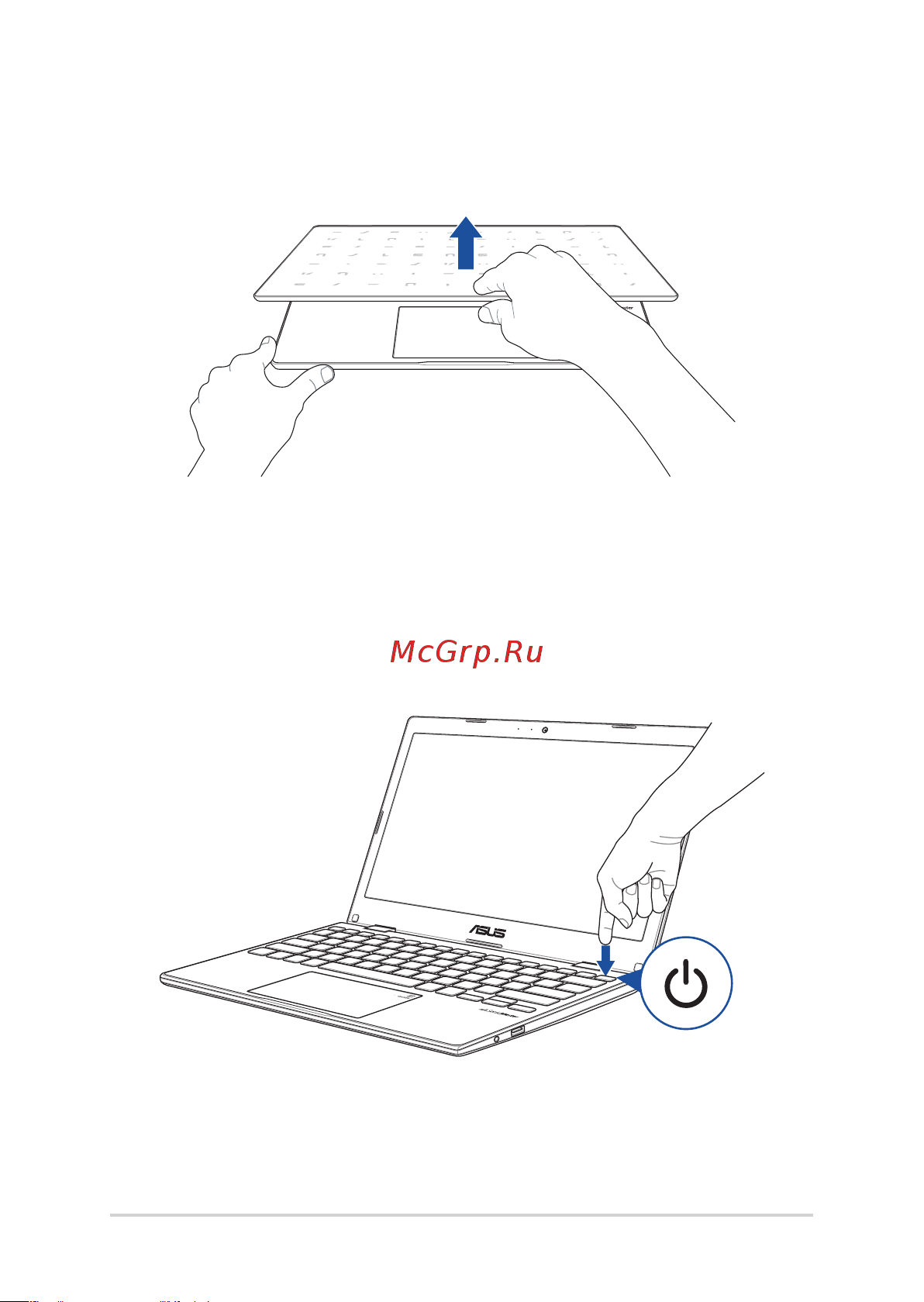 Asus E210MA-GJ320T [32/108] Откройте крышку