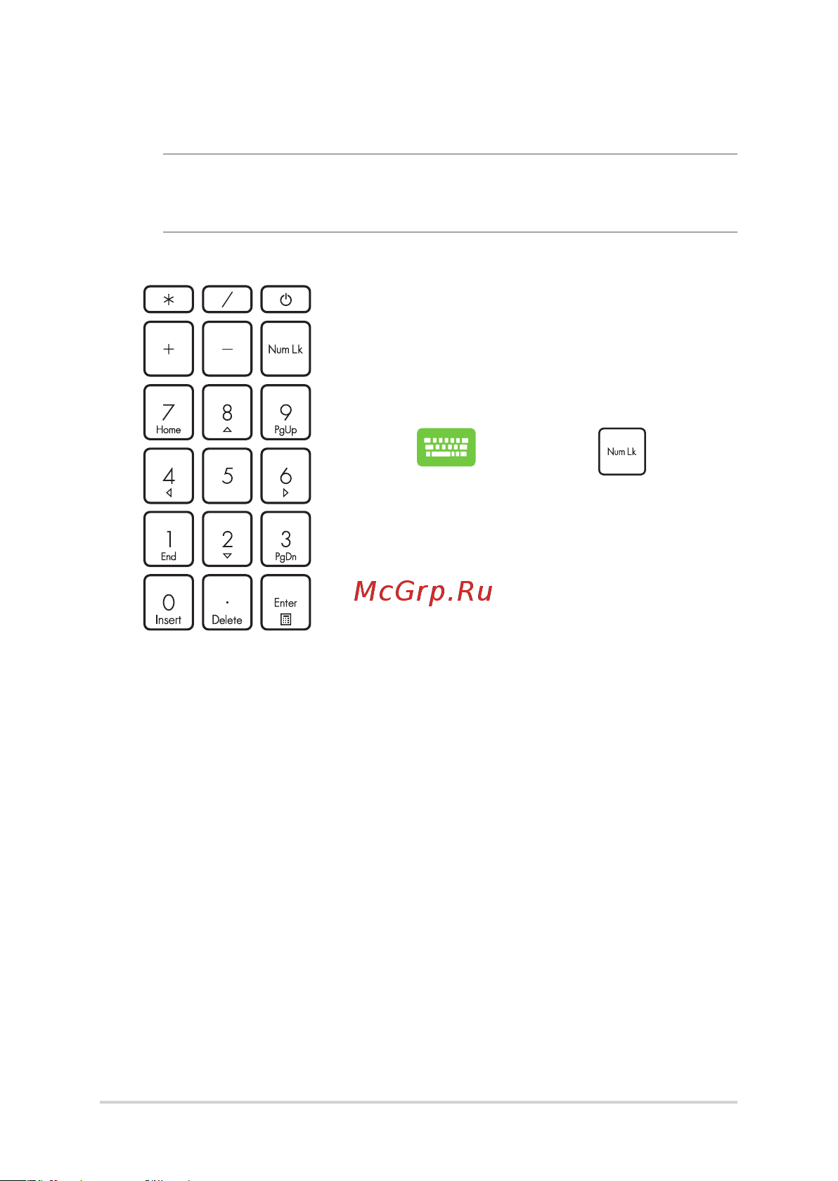 Asus VivoBook 16X M1603QA-MB252 [42/111] Использование цифровой клавиатуры