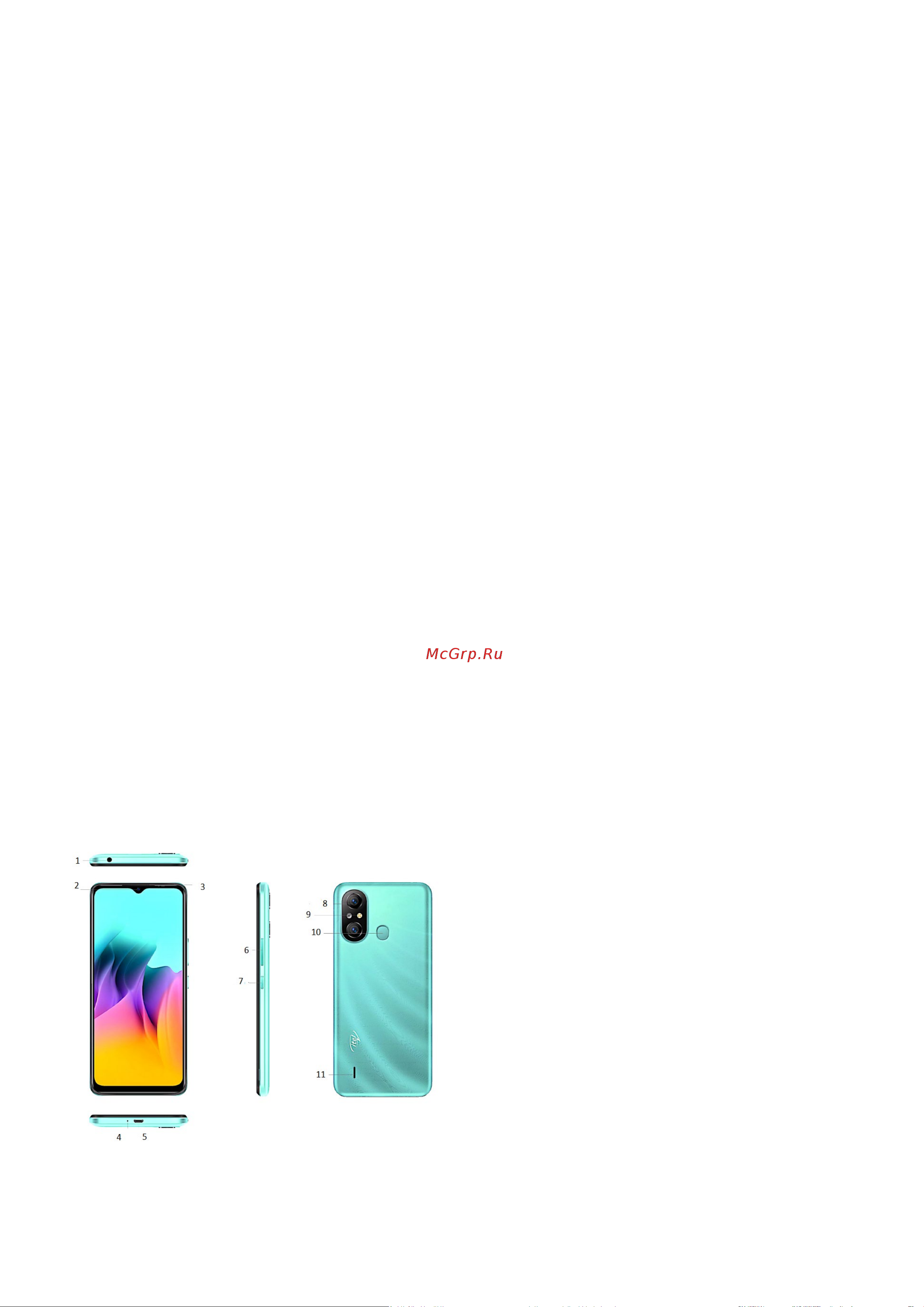 Itel A49 Sky Cyan Руководство по эксплуатации онлайн