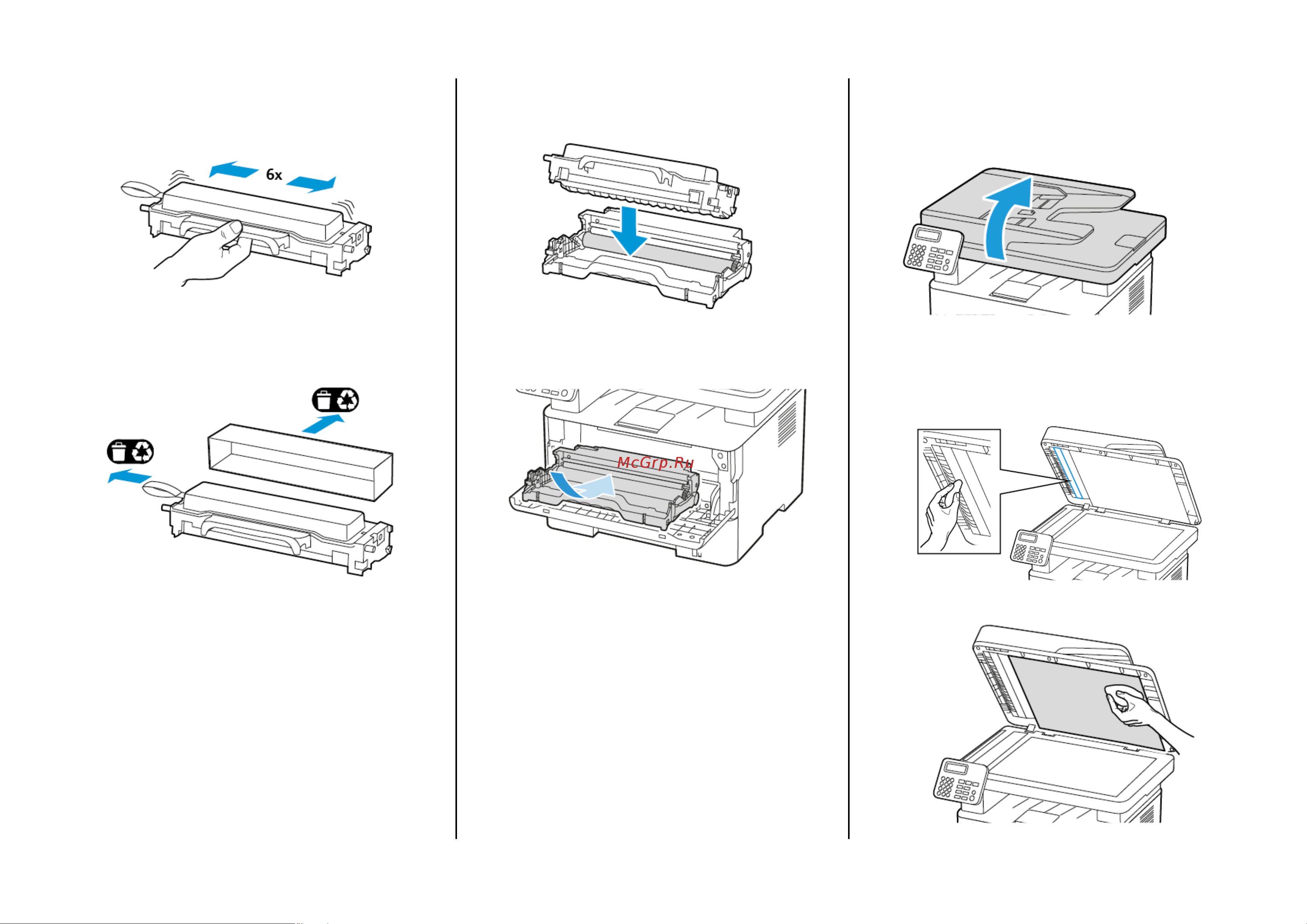 Xerox B225V/DNI [9/18] Чистка сканера