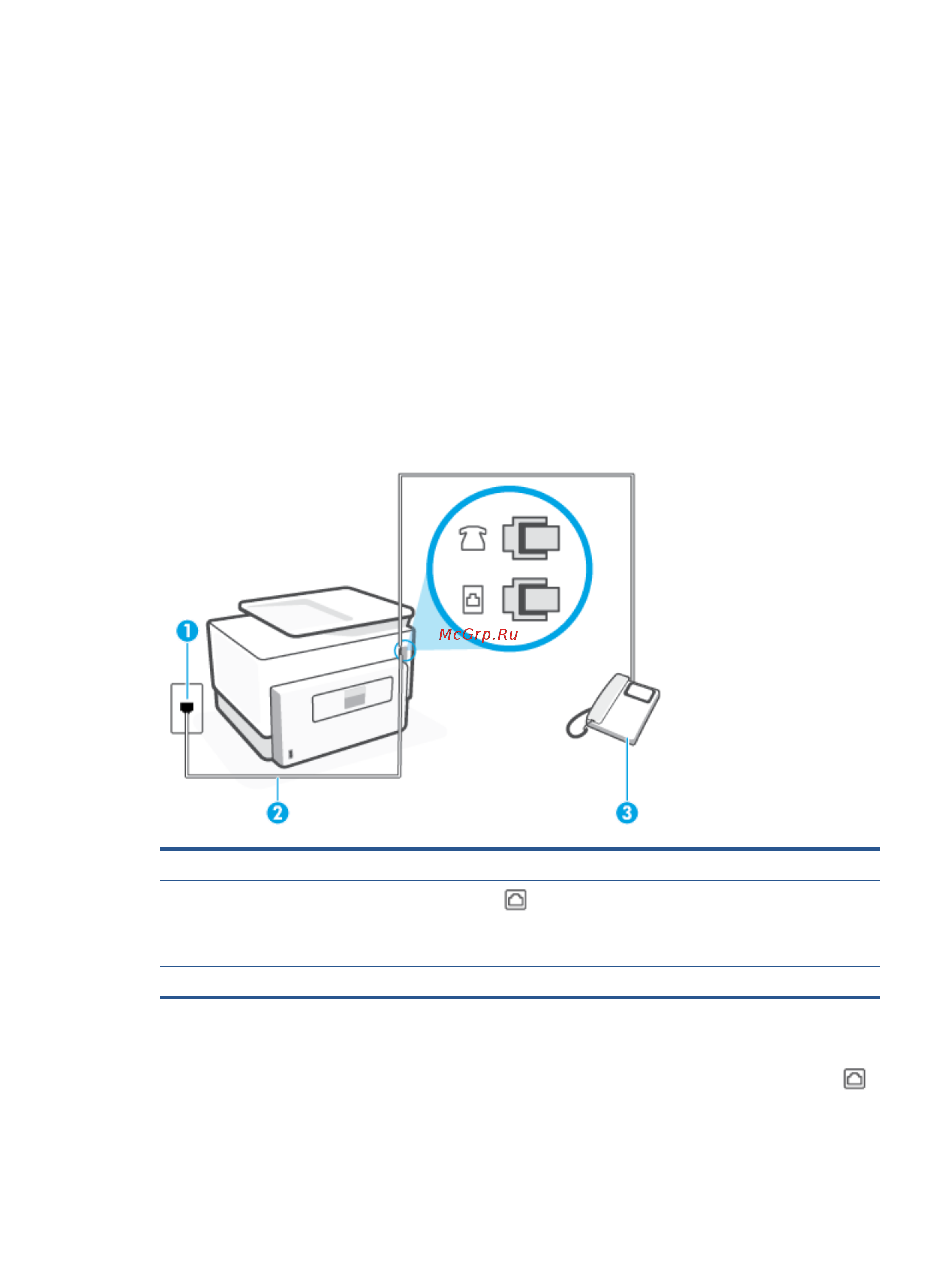 HP OfficeJet Pro 9023 1MR70B [115/236] Вариант e общая линия для голосовых факсимильных вызовов