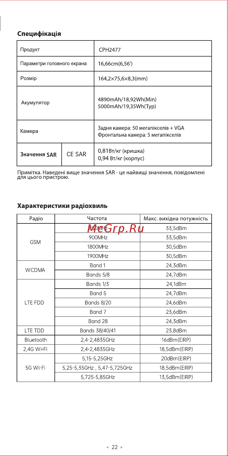 Oppo A17 4/64Gb Lake Blue Руководство по эксплуатации онлайн [24/27] 789347