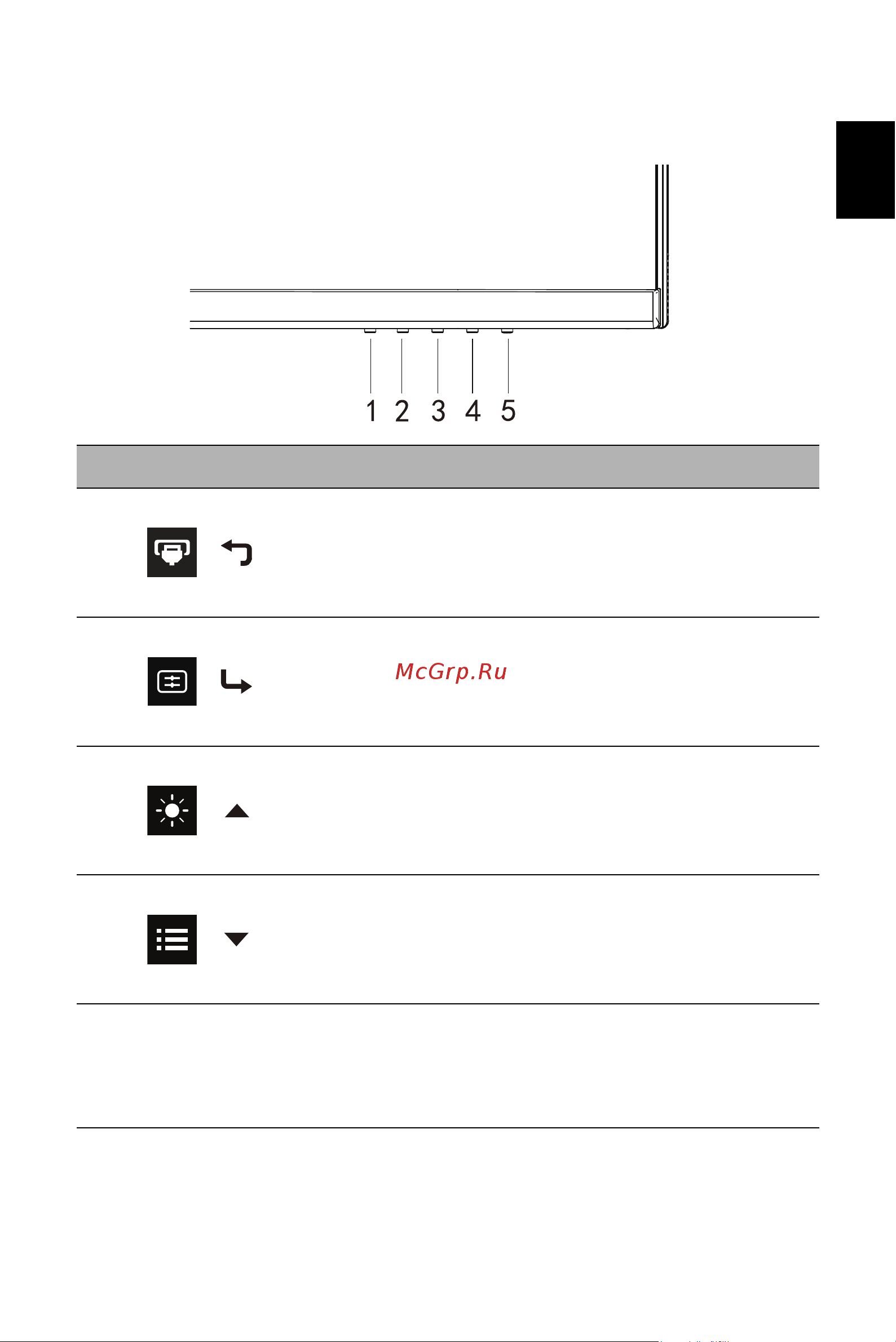 Acer Nitro EI342CKRPbmiippx [21/32] Внешние органы управления