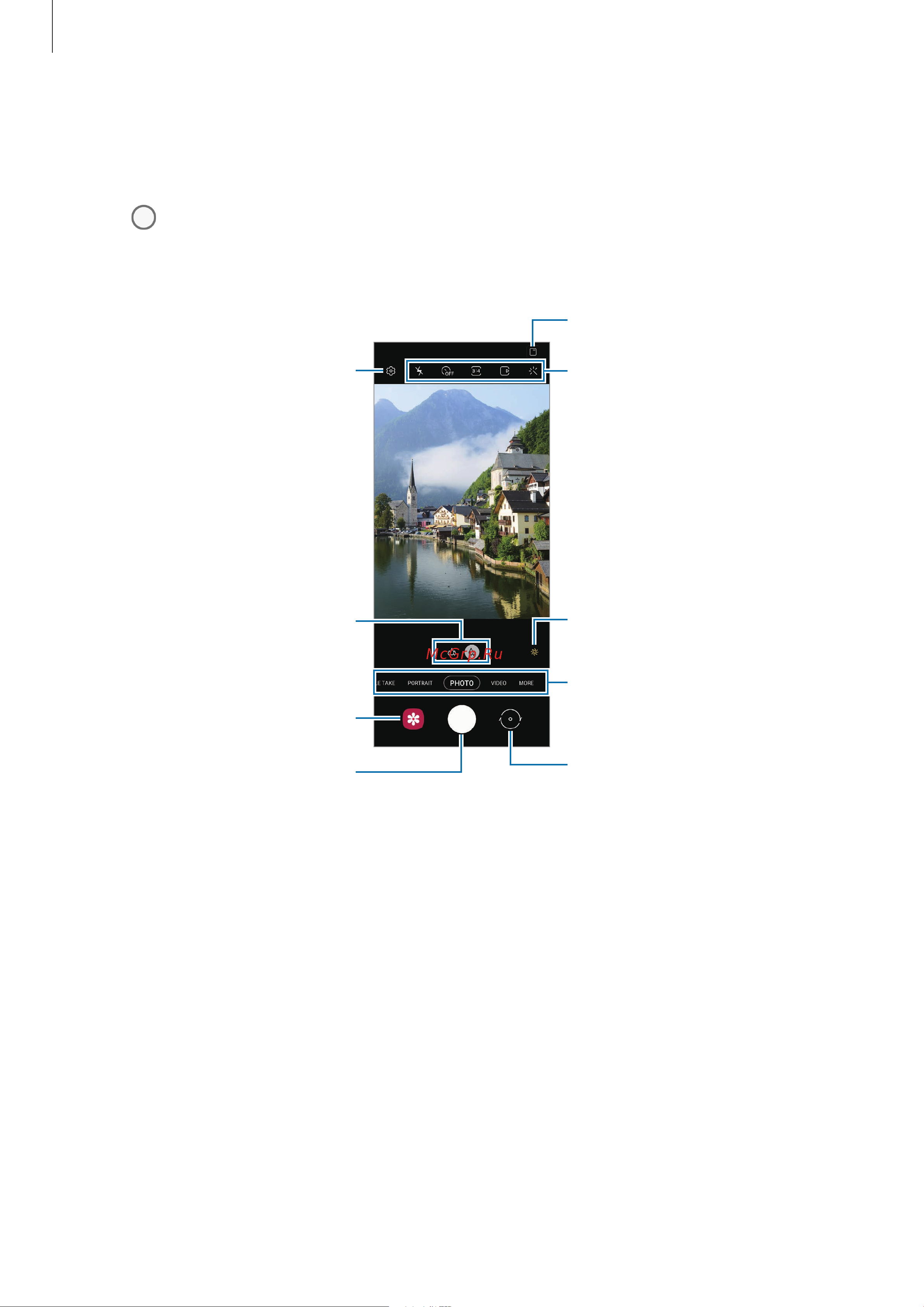 Samsung Galaxy Z Flip3 8/256GB Lavender (SM-F7110) [54/164] To take a picture to change the shooting mode drag the shooting modes list to the left or right or swipe to the left or right on the preview screen