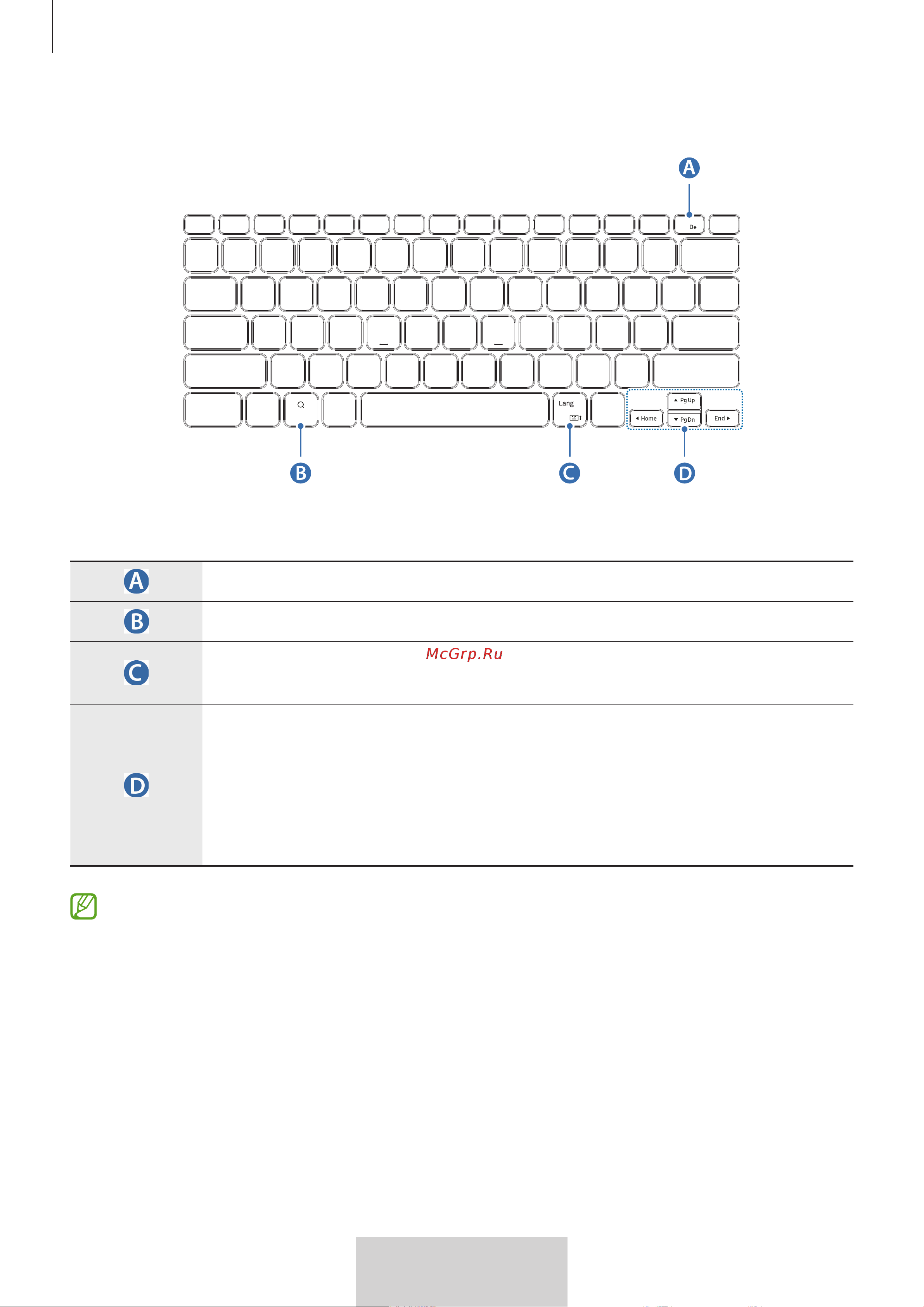 Samsung Book Cover Tab S8+/S7+/S7 FE черный (русская раскладка) [248/308] Пернетақтаны пайдалану