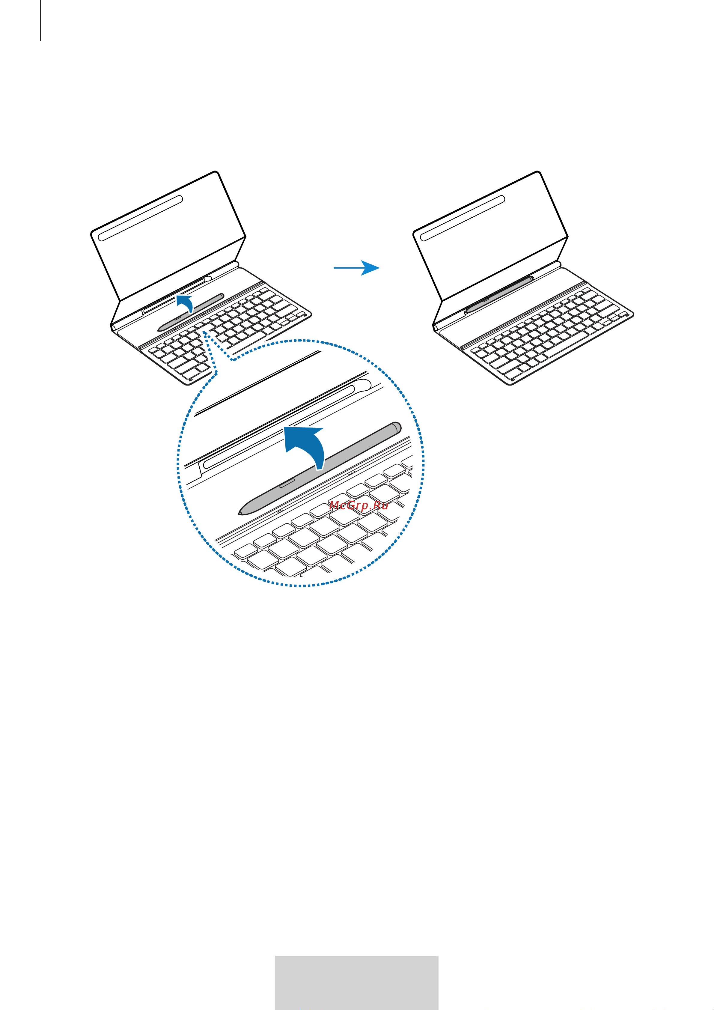 Samsung Book Cover Tab S8+/S7+/S7 FE черный (русская раскладка) [274/308] 存放 s 触控笔
