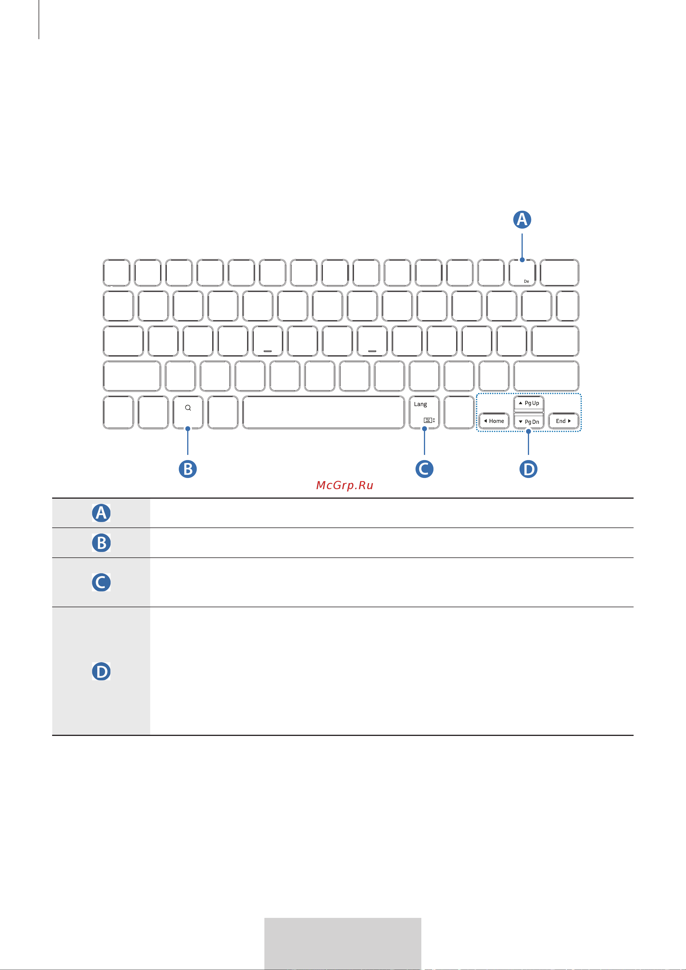 Samsung Book Cover Tab S8+/S7+/S7 FE черный (русская раскладка) [280/308] 使用按鍵