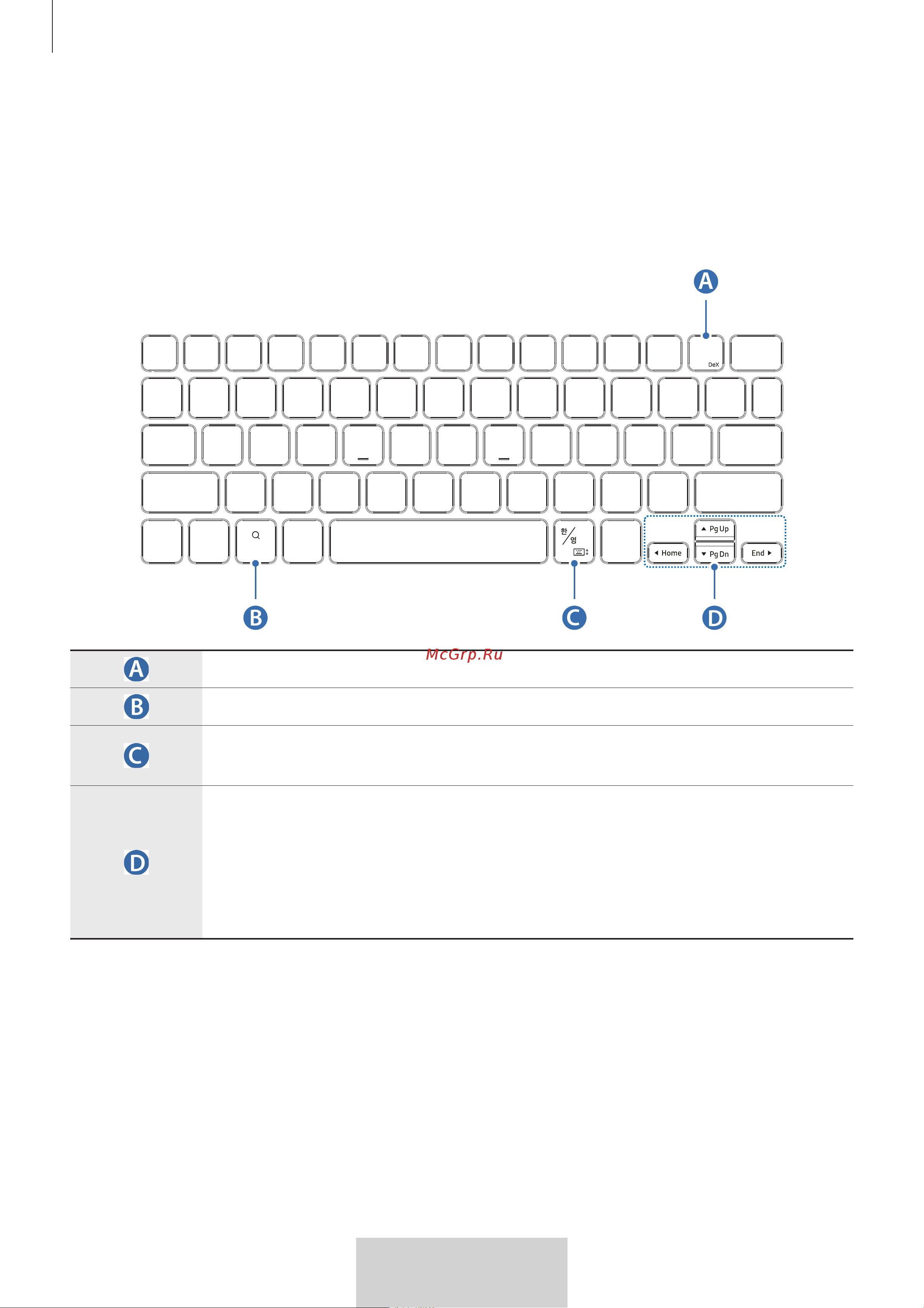 Samsung Book Cover Tab S8+/S7+/S7 FE черный (русская раскладка) [304/308] 자판 사용하기